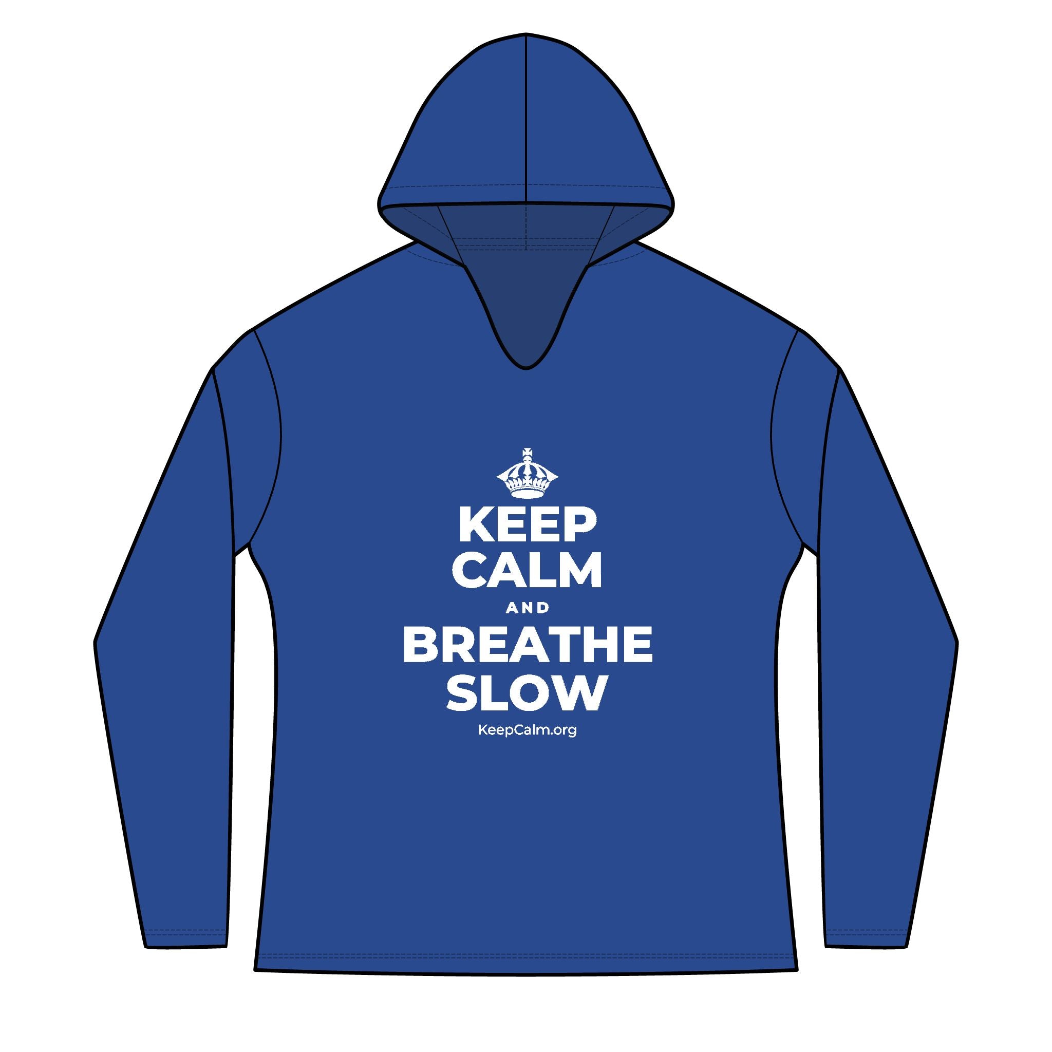 KEEP CALM AND BREATHE SLOW Women's Long Sleeve Hoodie