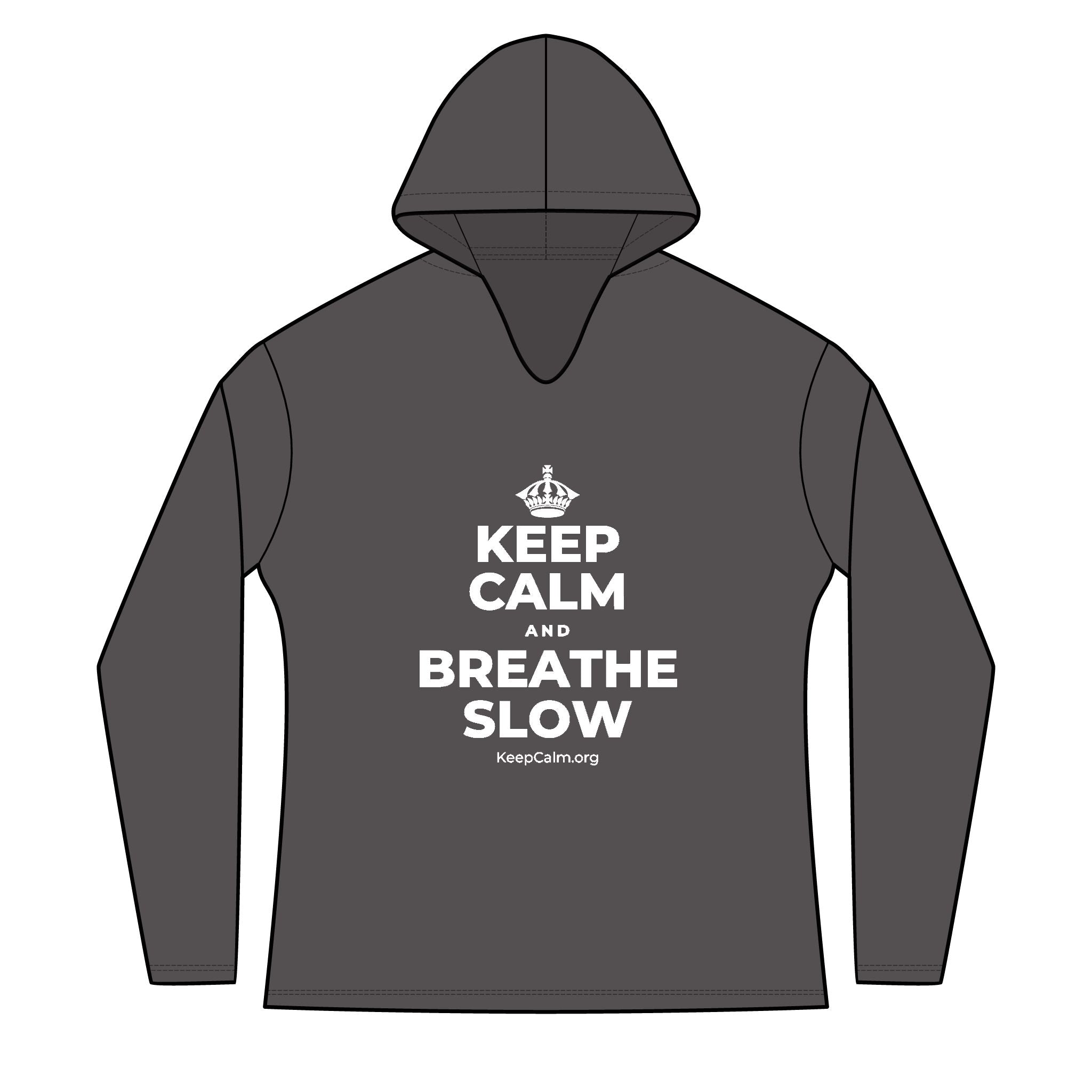 KEEP CALM AND BREATHE SLOW Women's Long Sleeve Hoodie