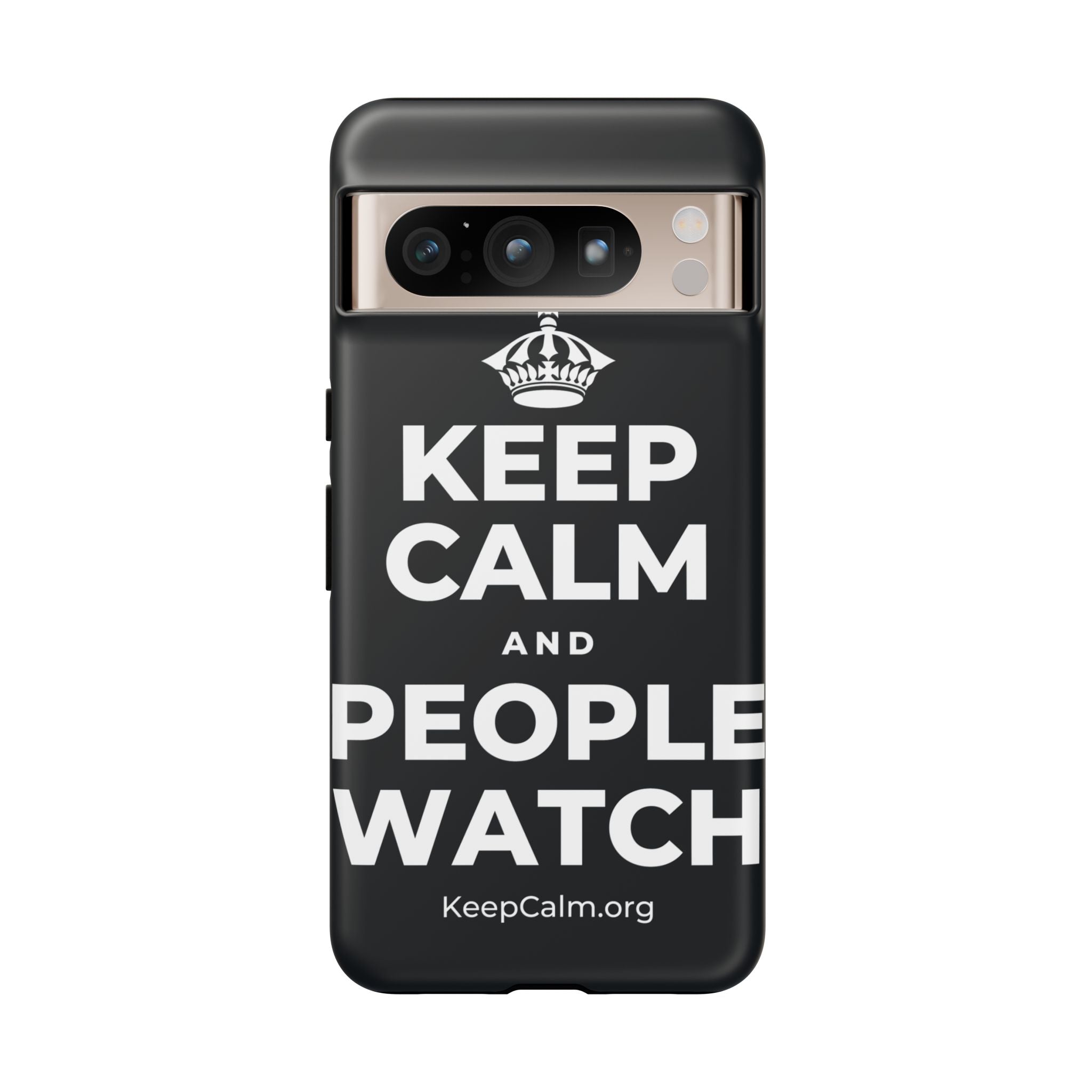 KEEP CALM AND PEOPLE WATCH Phone Case (Dark)