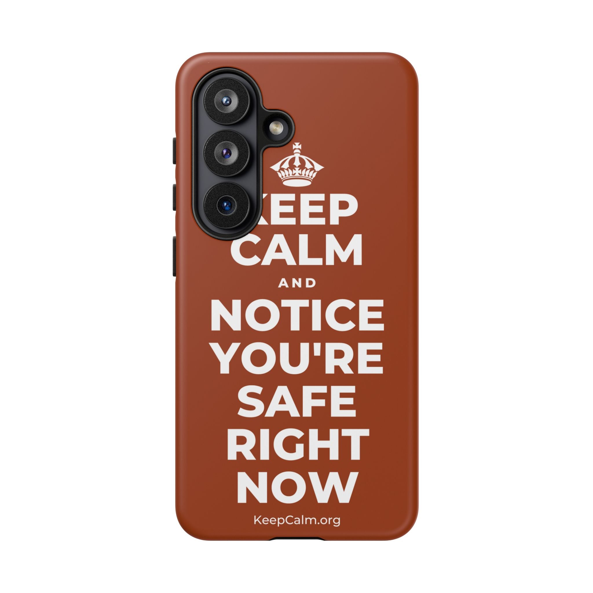 KEEP CALM AND NOTICE YOU'RE SAFE RIGHT NOW Phone Case