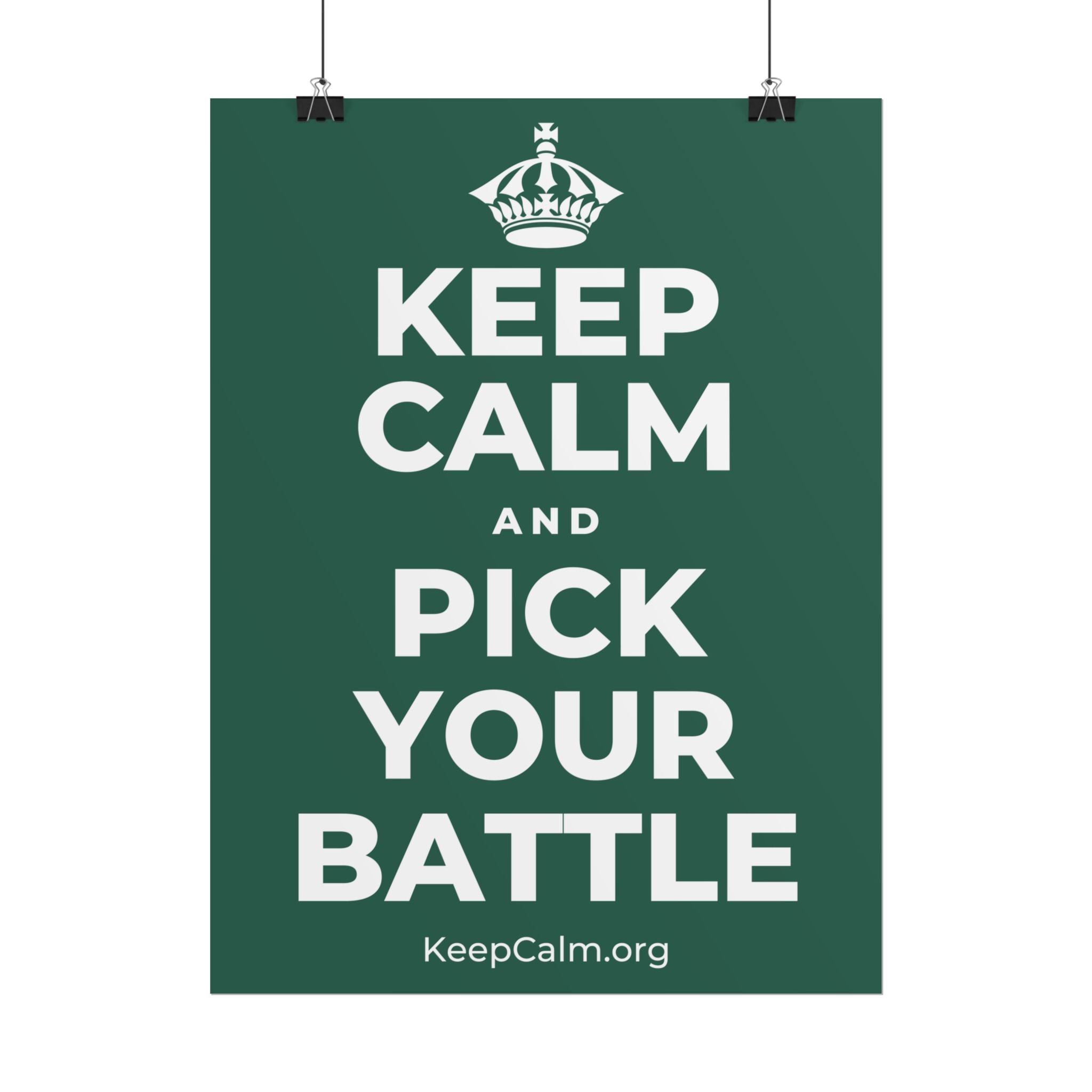 KEEP CALM AND PICK YOUR BATTLE Poster