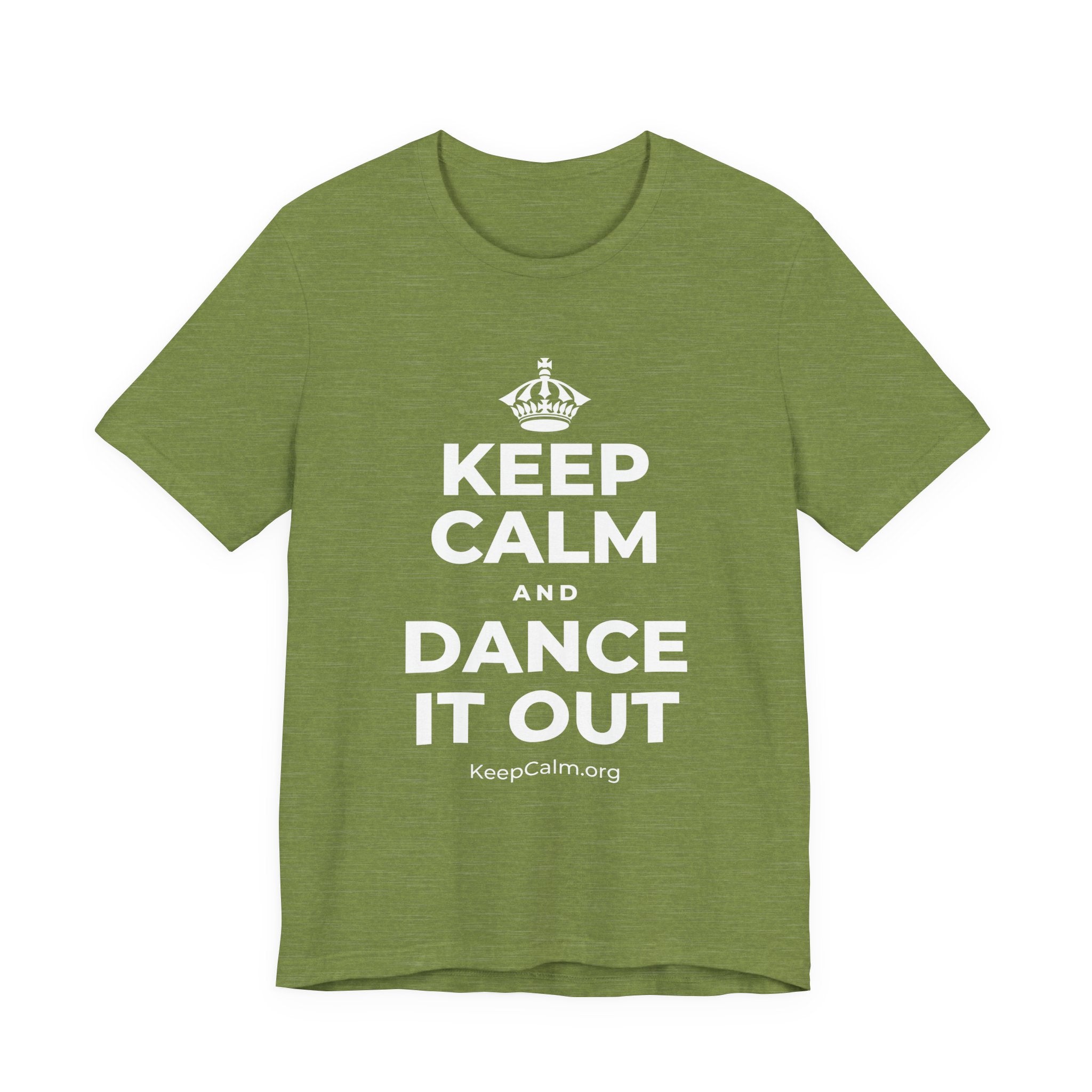 KEEP CALM AND DANCE IT OUT T-Shirt (Baby Blue–Silver)
