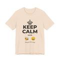 KEEP CALM AND 🐝 😄 T-Shirt (Soft Cream–Heather Mauve)