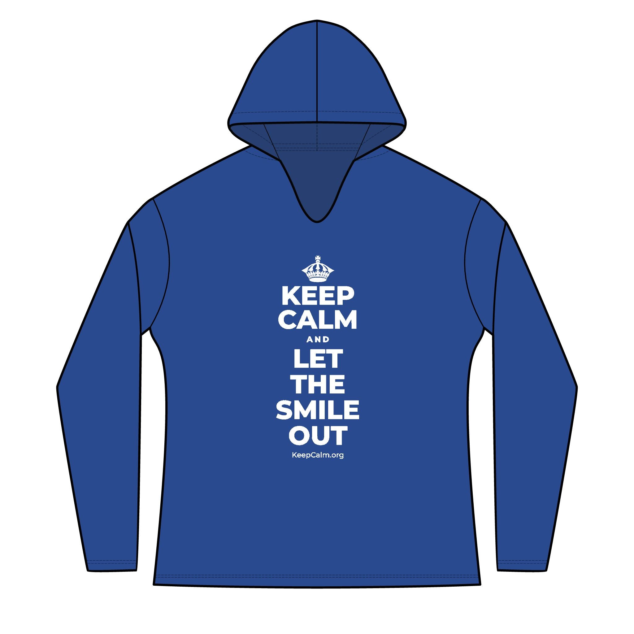 KEEP CALM AND LET THE SMILE OUT Women's Long Sleeve Hoodie