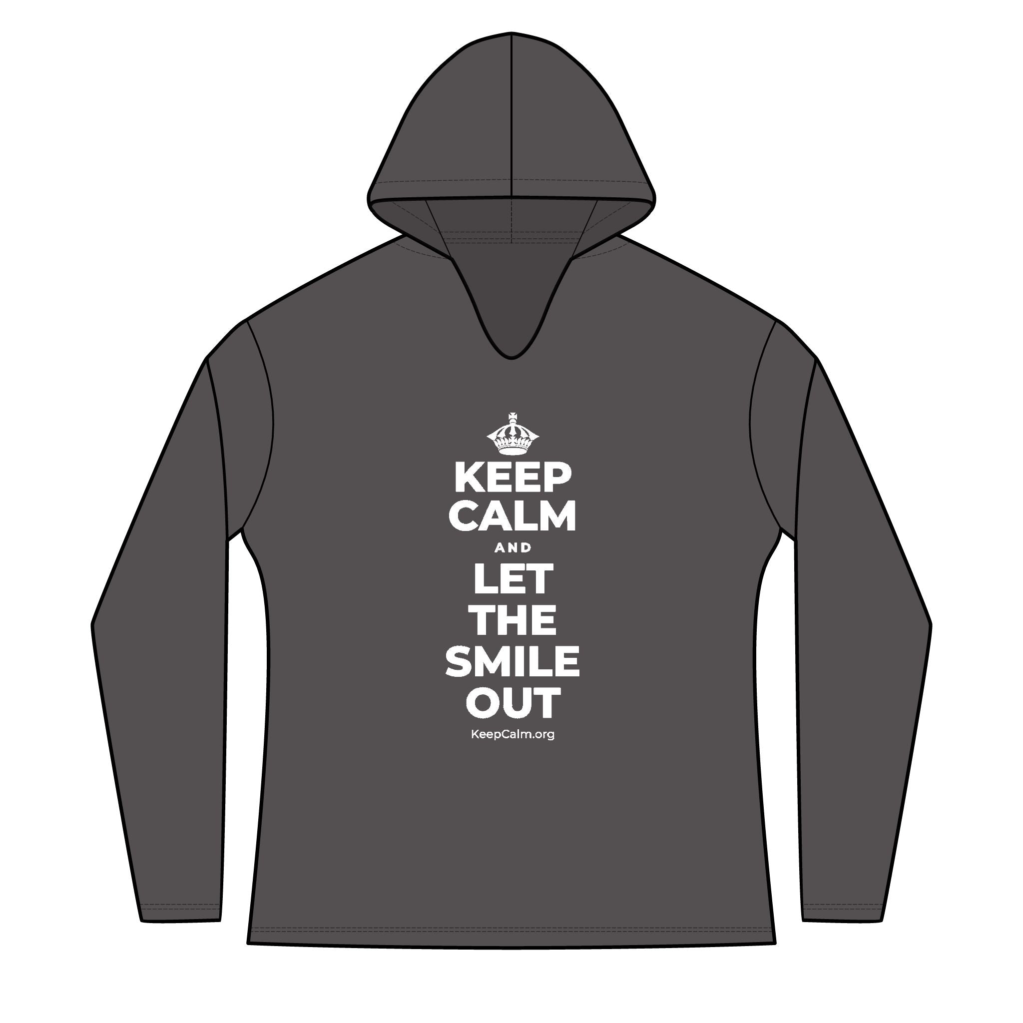 KEEP CALM AND LET THE SMILE OUT Women's Long Sleeve Hoodie