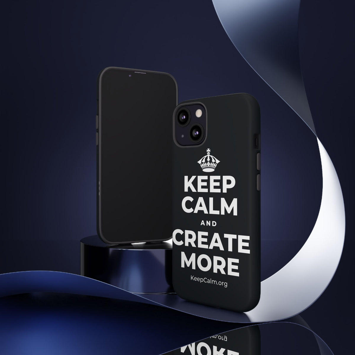 KEEP CALM AND CREATE MORE Phone Case (Dark)