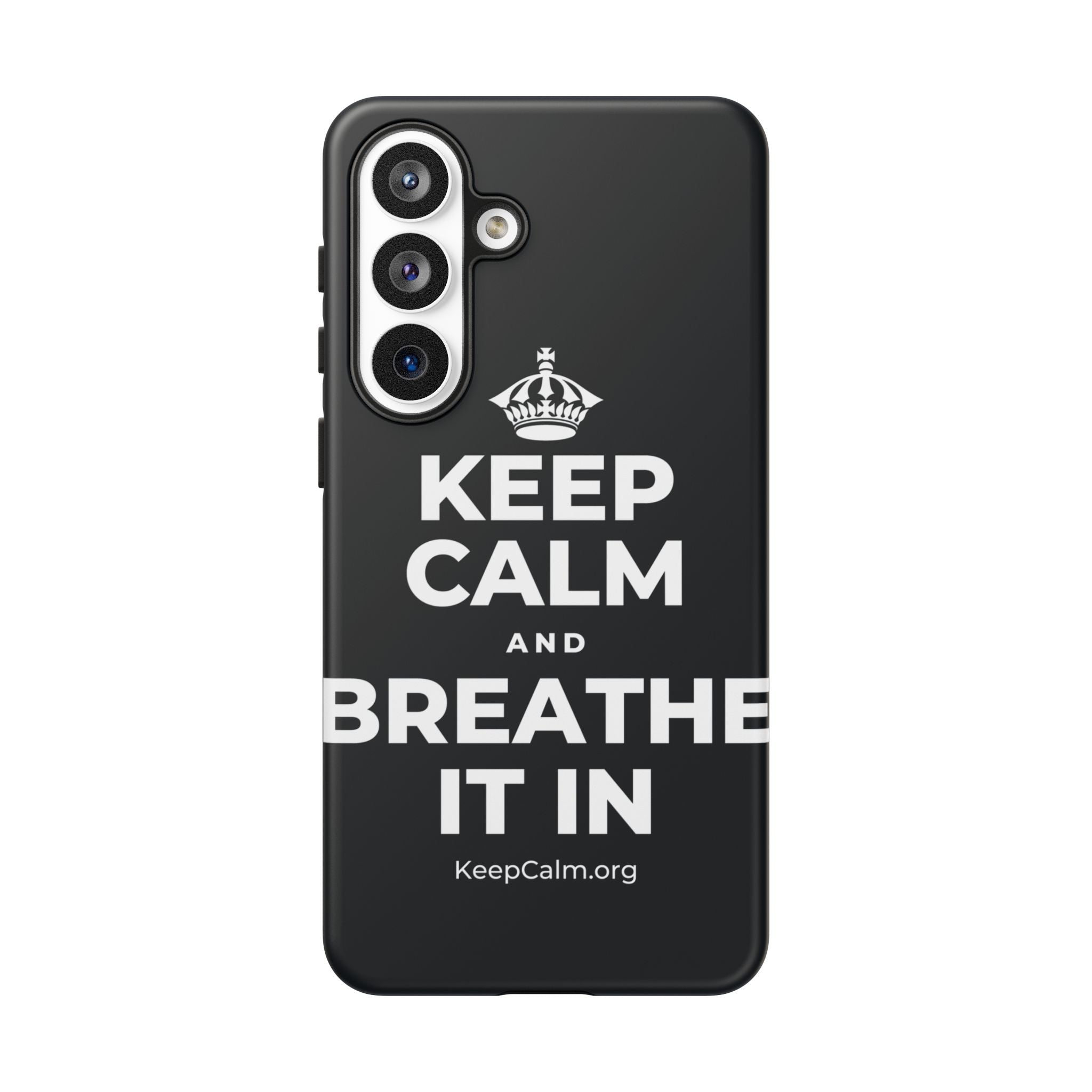 KEEP CALM AND BREATHE IT IN Phone Case (Dark)