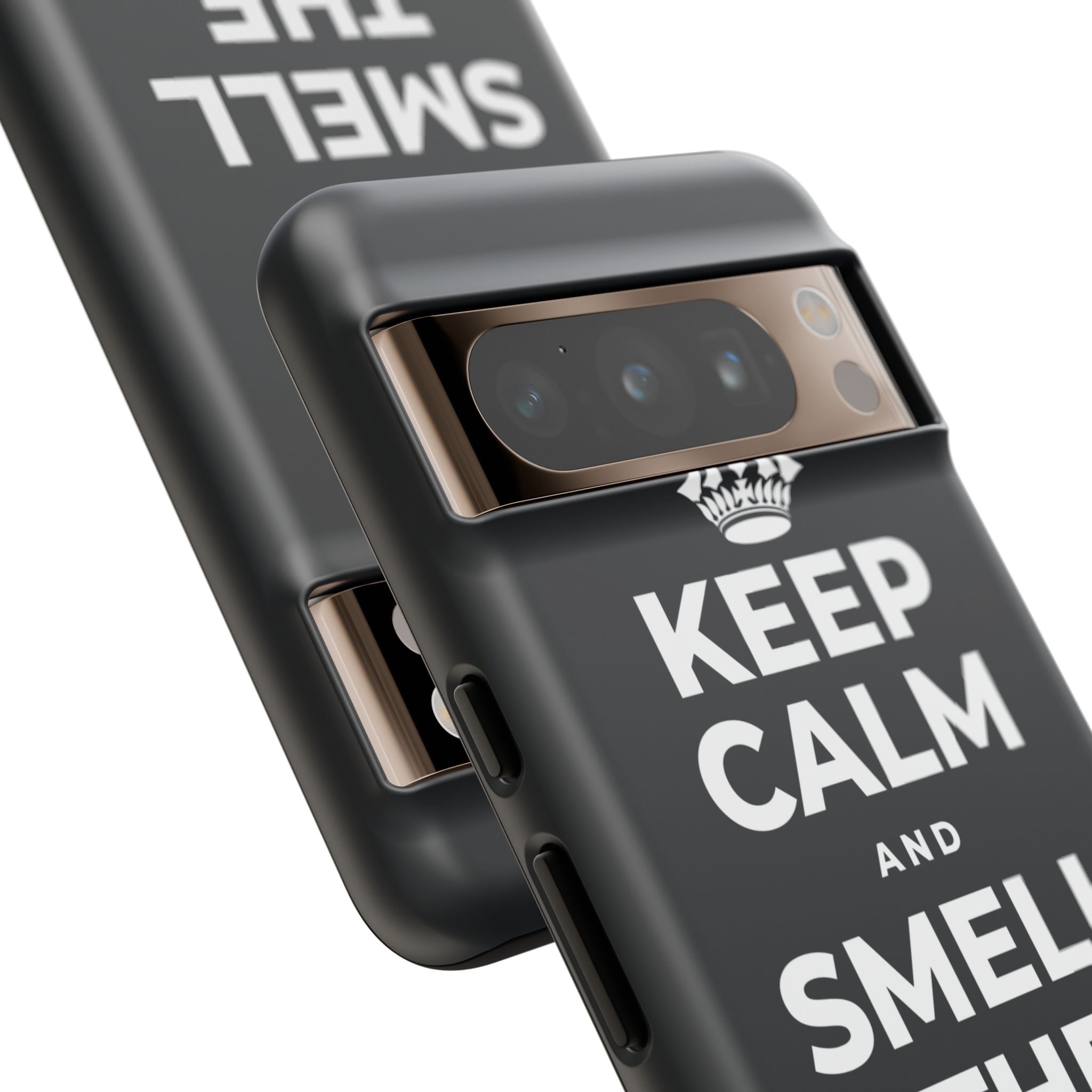 KEEP CALM AND SMELL THE FRESH AIR Phone Case (Dark)
