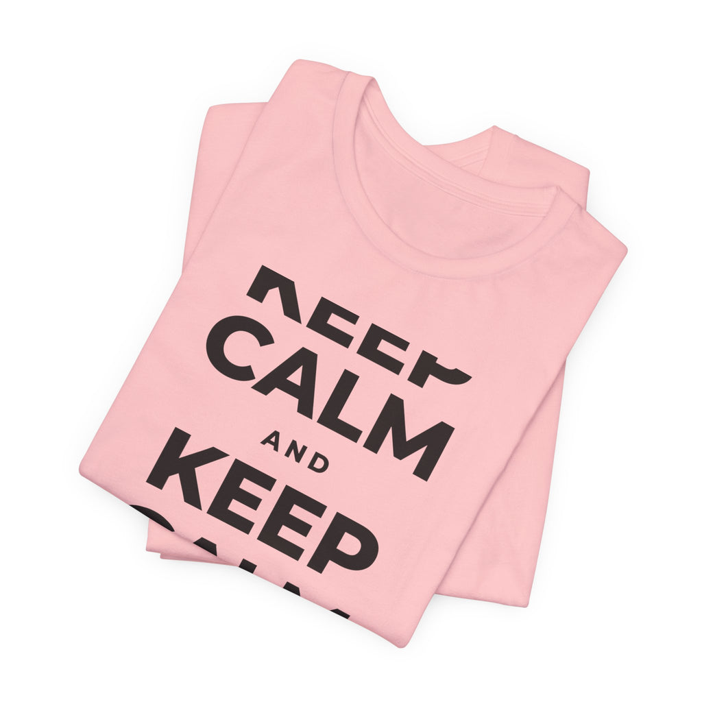 KEEP CALM AND REST & RECOVER T-Shirt (White–Asphalt)