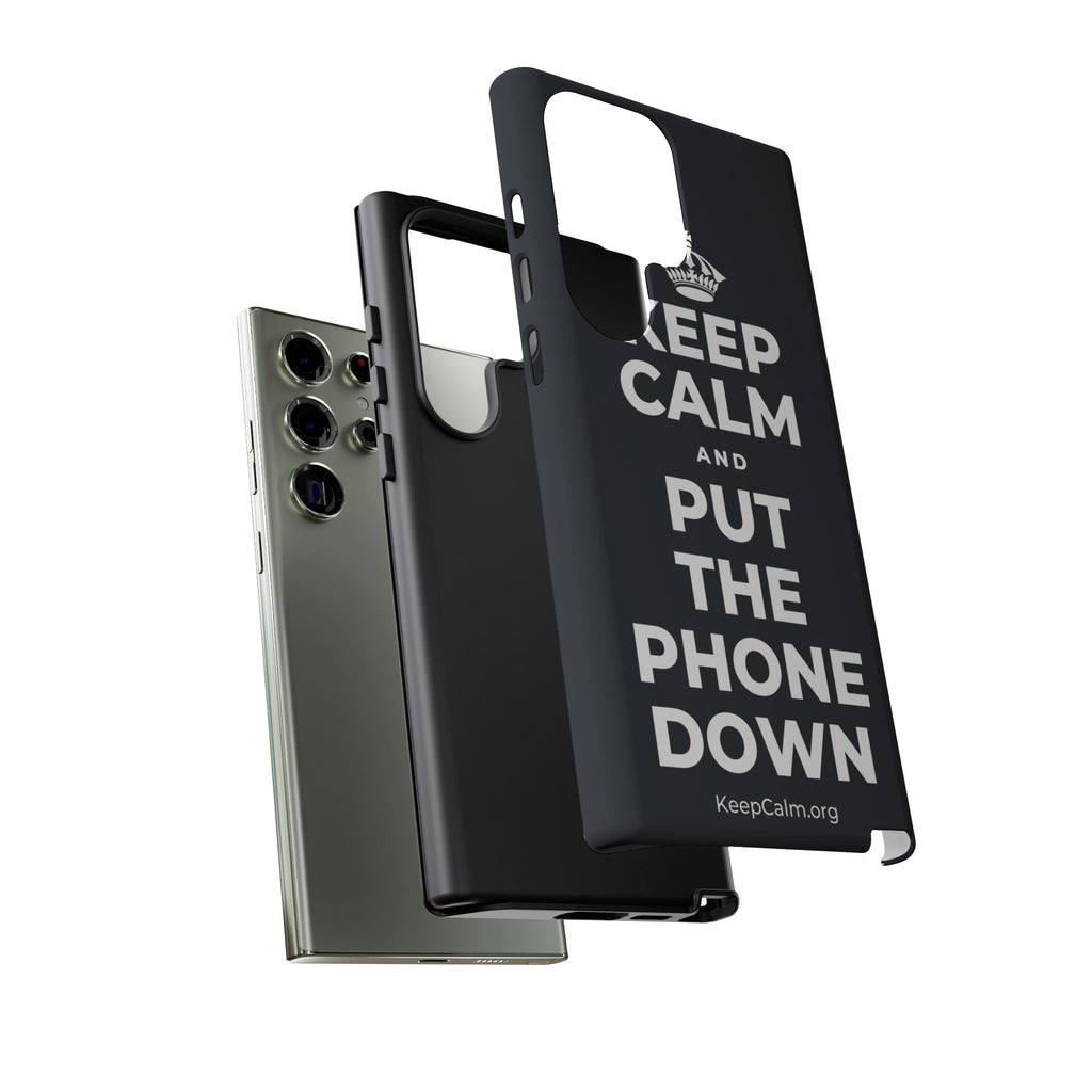 KEEP CALM AND PUT THE PHONE DOWN Phone Case (Dark)