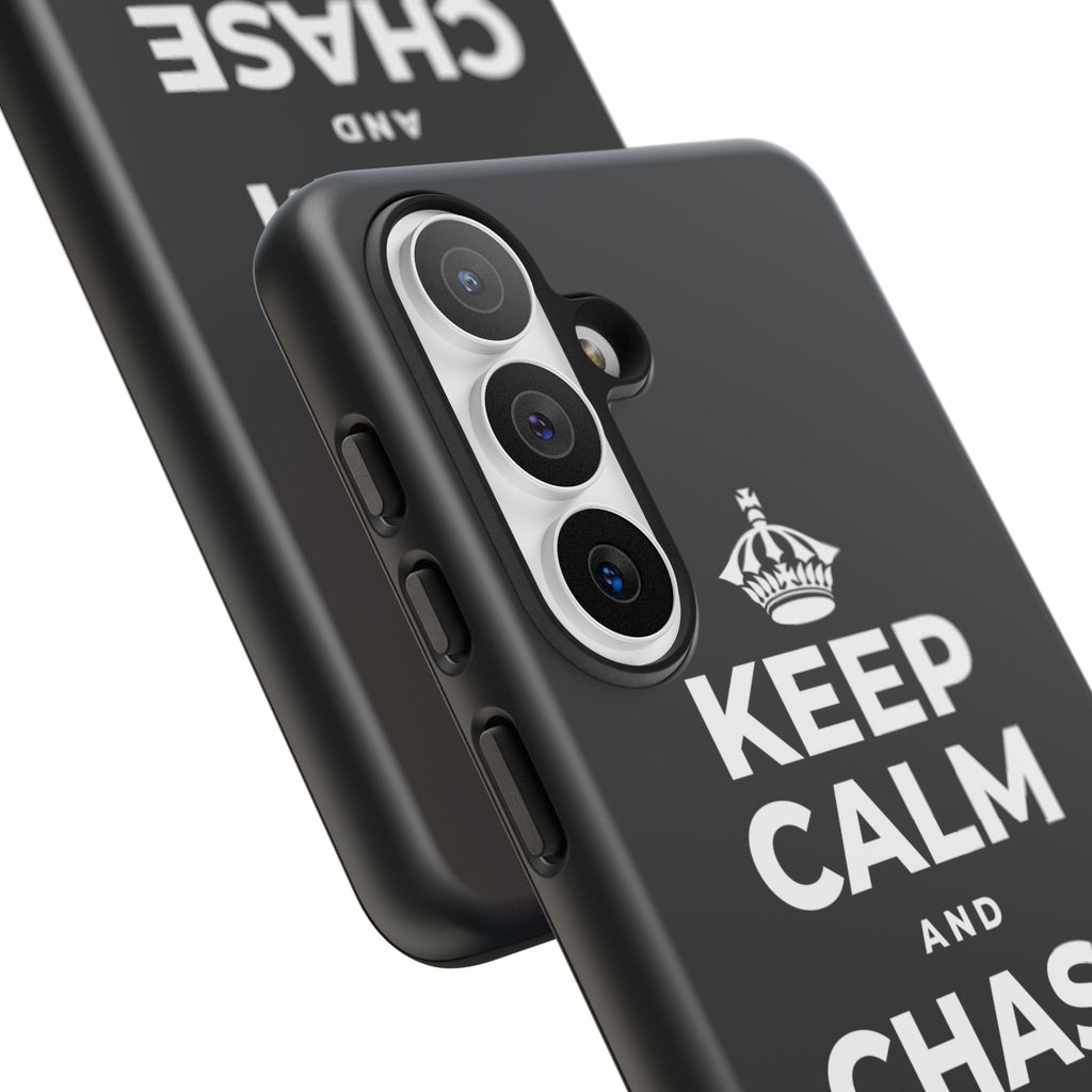 KEEP CALM AND CHASE THE LONG DAYS Phone Case (Dark)