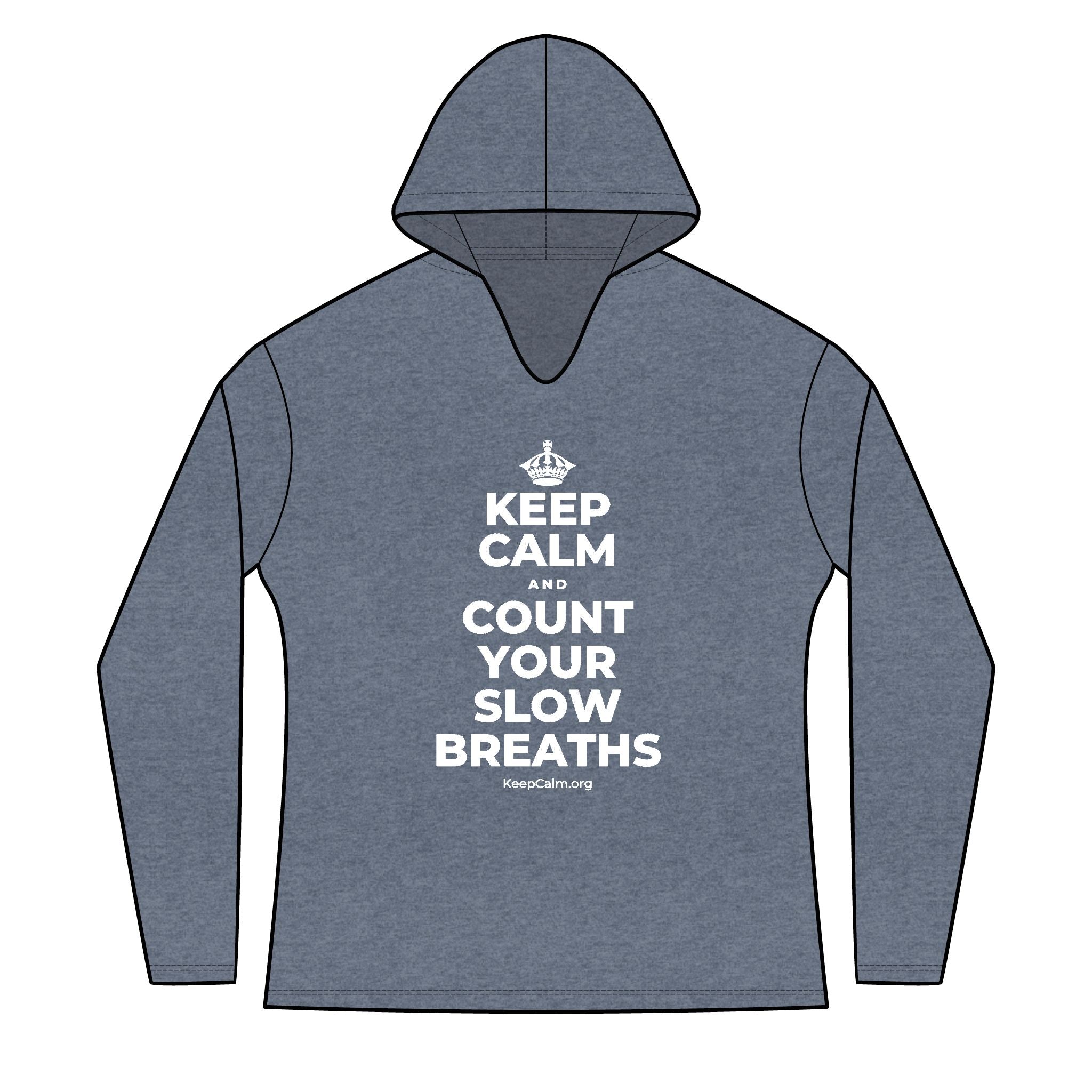 KEEP CALM AND COUNT YOUR SLOW BREATHS Women's Long Sleeve Hoodie