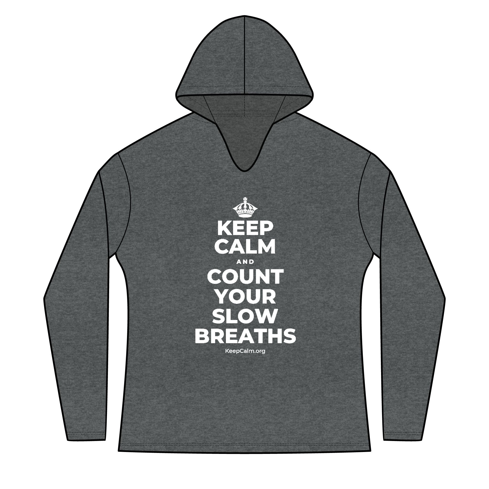 KEEP CALM AND COUNT YOUR SLOW BREATHS Women's Long Sleeve Hoodie
