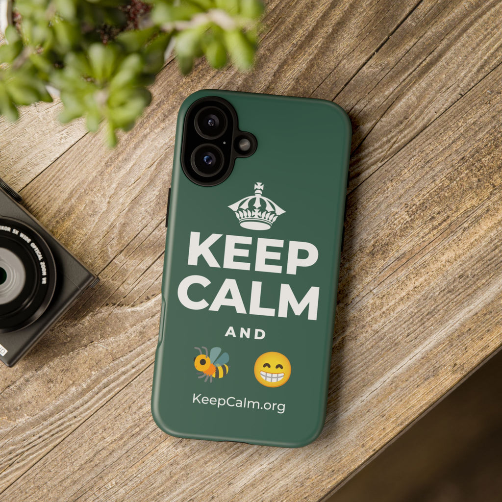 KEEP CALM AND BEE HAPPY Phone Case