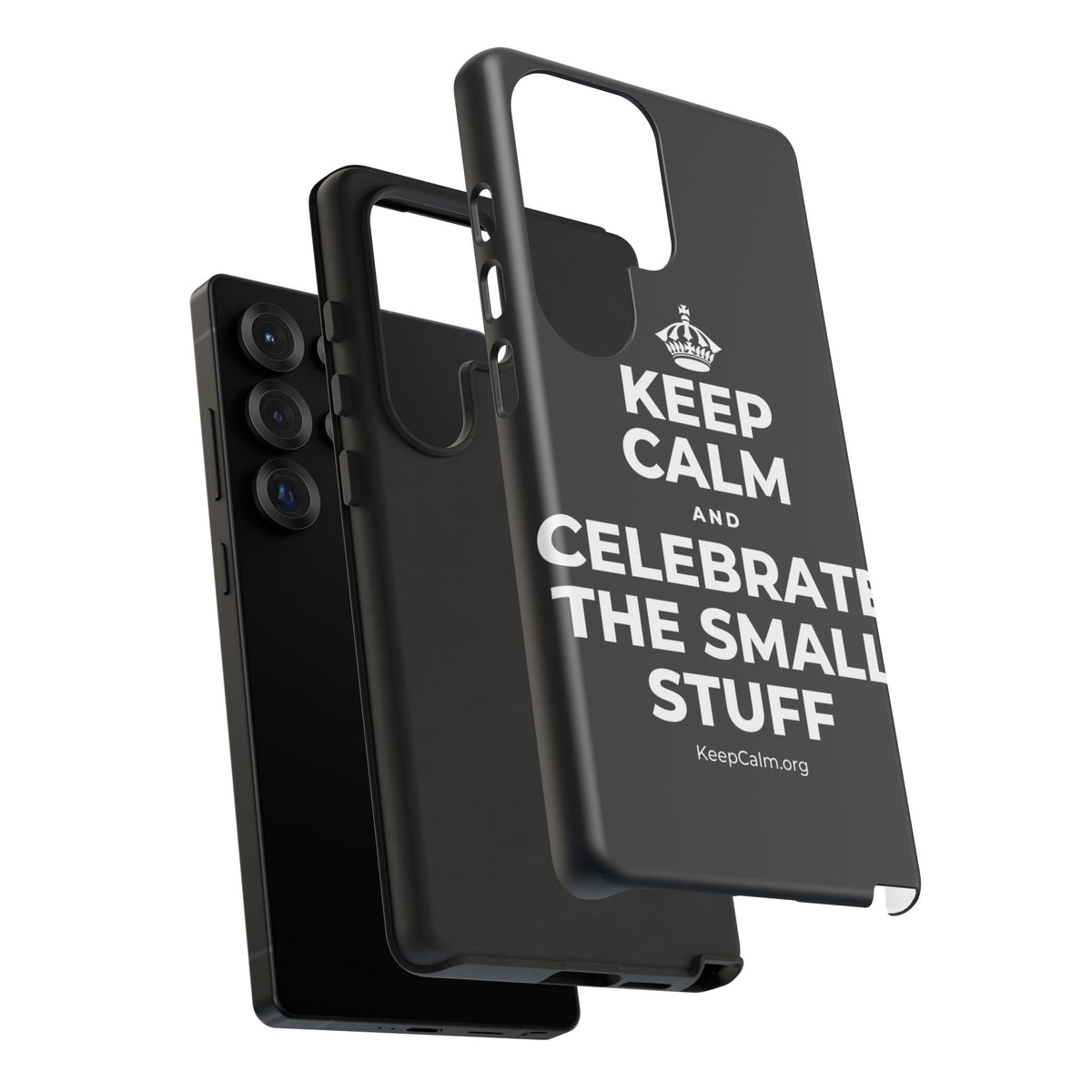 KEEP CALM AND CELEBRATE THE SMALL STUFF Phone Case (Dark)