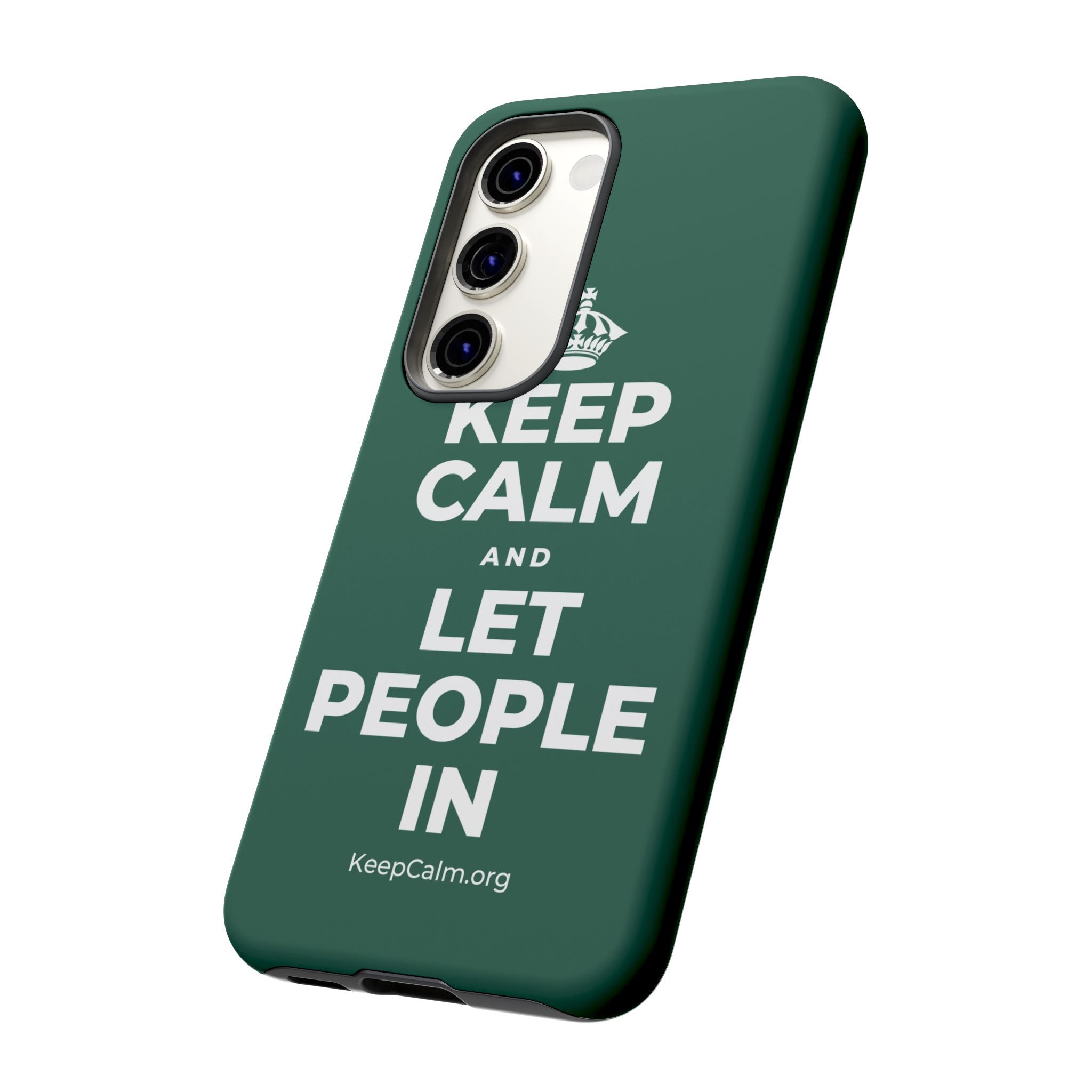 KEEP CALM AND LET PEOPLE IN Phone Case
