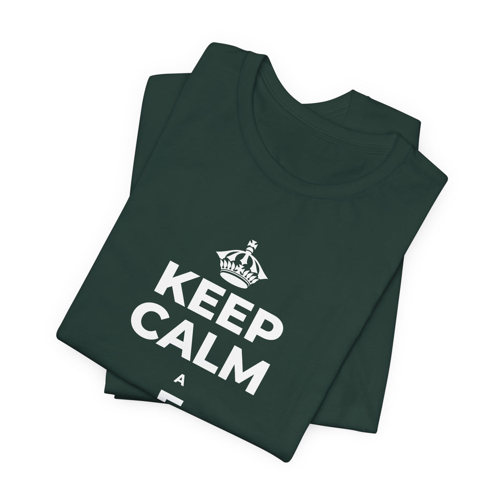 KEEP CALM A E HAʻAHEO IĀ ʻOE IHO T-Shirt (White–Asphalt)