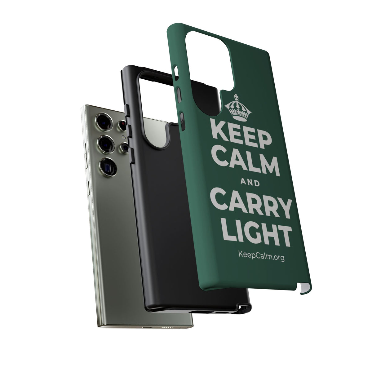 KEEP CALM AND CARRY LIGHT Phone Case