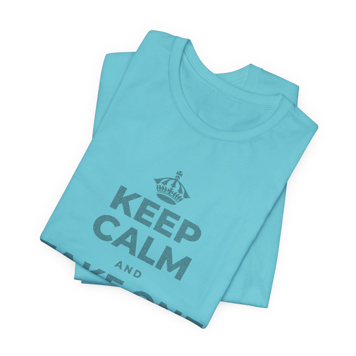 KEEP CALM AND TAKE ONE BREATH AT A TIME T-Shirt (Soft Cream–Heather Mauve)