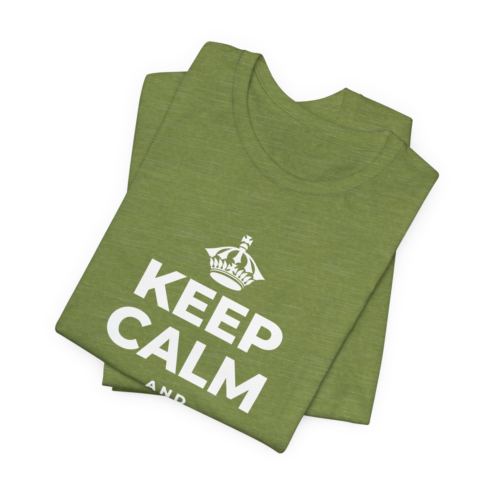 KEEP CALM AND RUN THE CITY T-Shirt (Baby Blue–Silver)