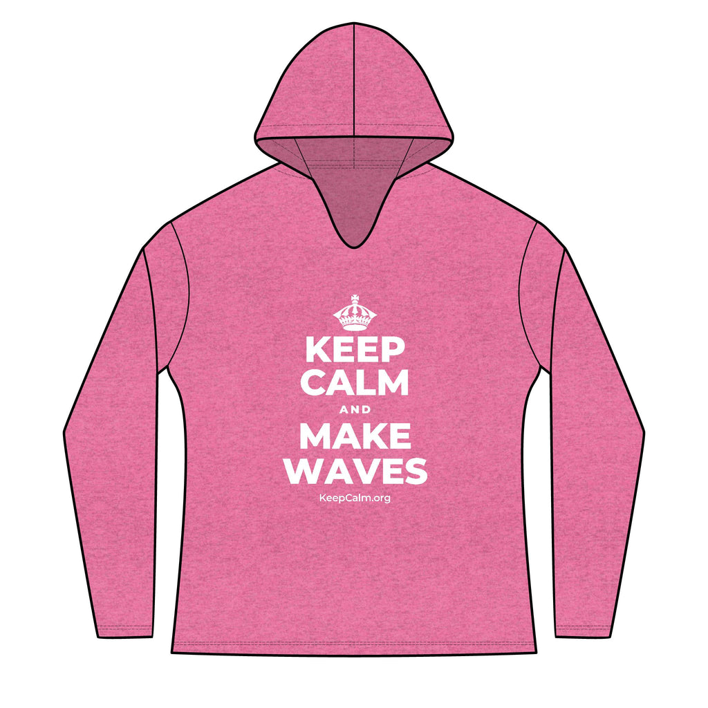 KEEP CALM AND MAKE WAVES Women's Long Sleeve Hoodie