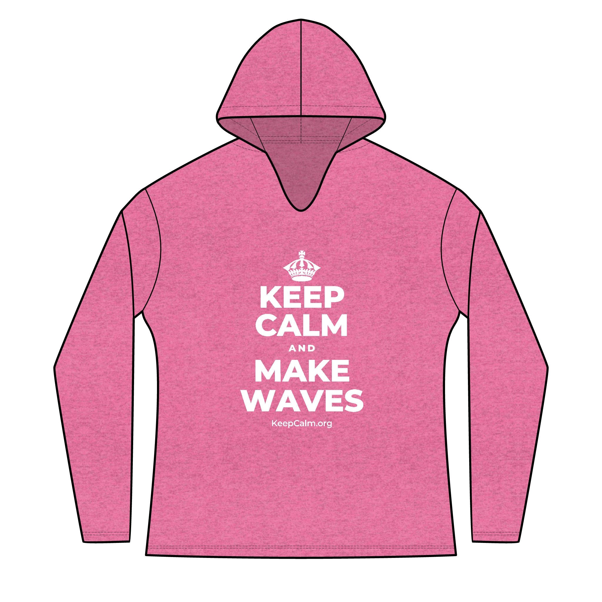 KEEP CALM AND MAKE WAVES Women's Long Sleeve Hoodie