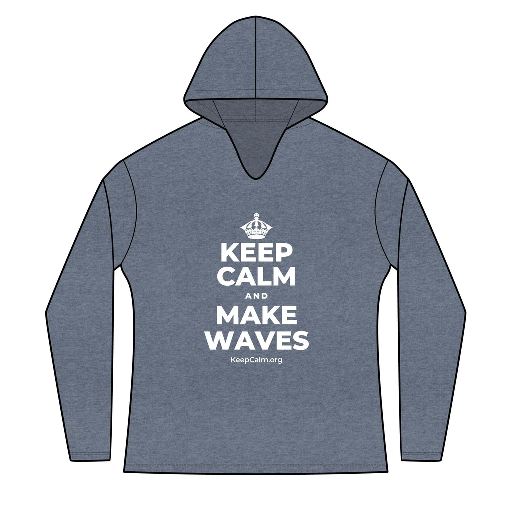 KEEP CALM AND MAKE WAVES Women's Long Sleeve Hoodie