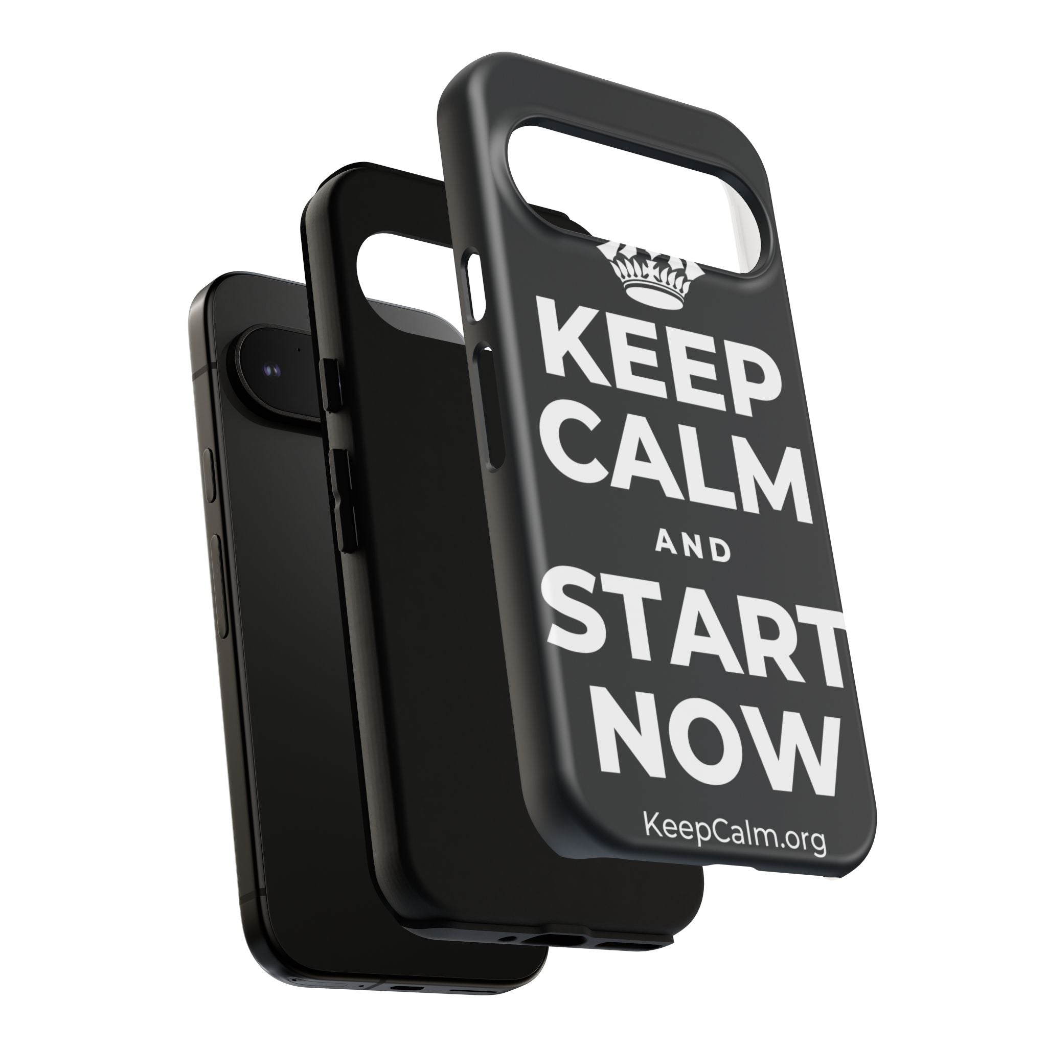 KEEP CALM AND START NOW Phone Case (Dark)