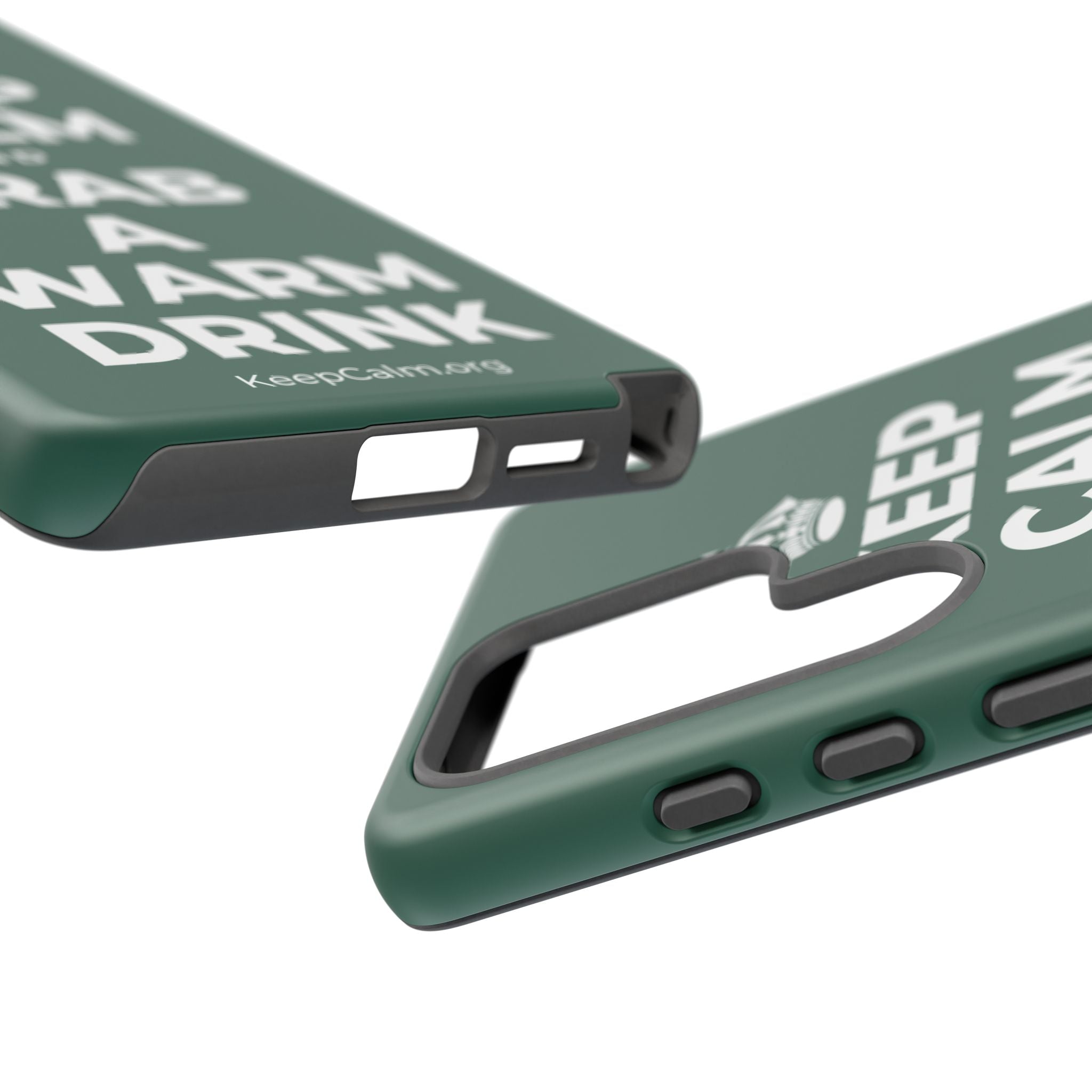KEEP CALM AND GRAB A WARM DRINK Phone Case