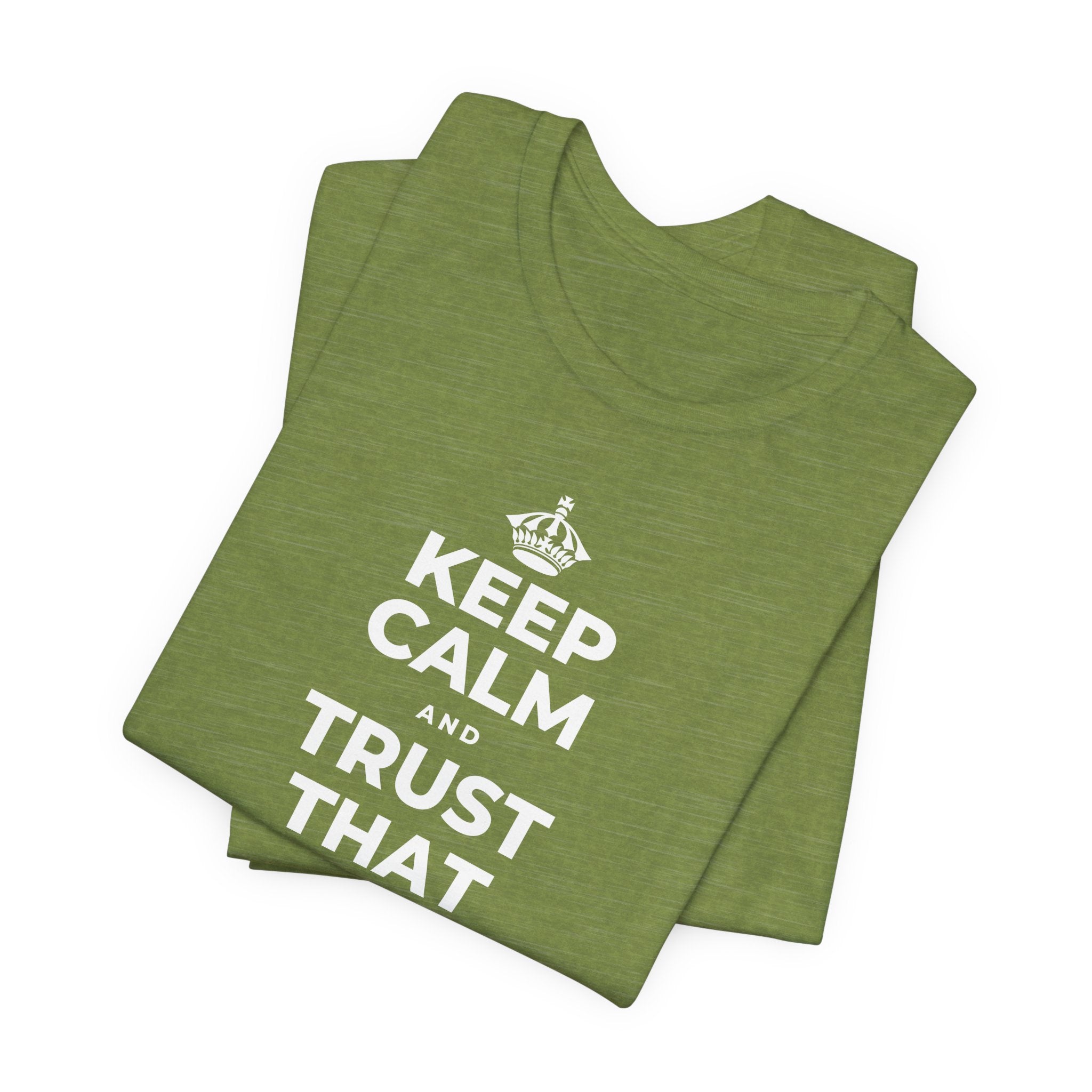 KEEP CALM AND TRUST THAT YOU'RE DOING YOUR BEST T-Shirt (Baby Blue–Silver)