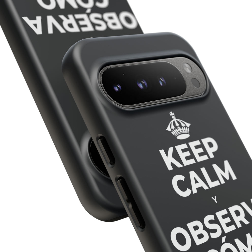 KEEP CALM Y OBSERVA CÓMO TODO FLORECE Phone Case (Dark)