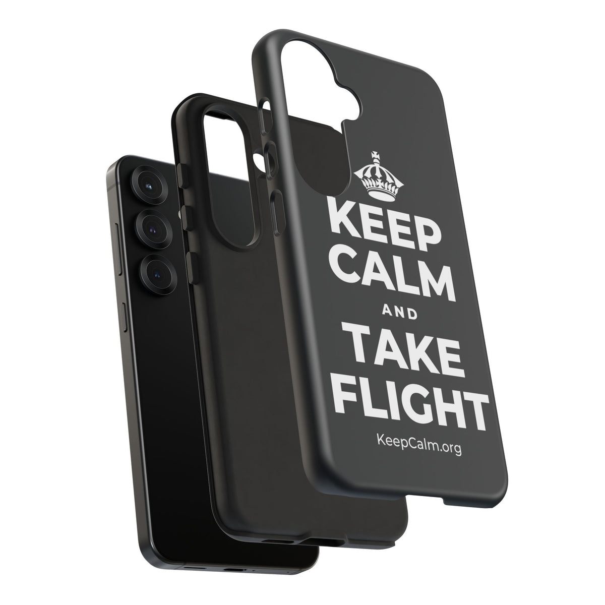 KEEP CALM AND TAKE FLIGHT Phone Case (Dark)