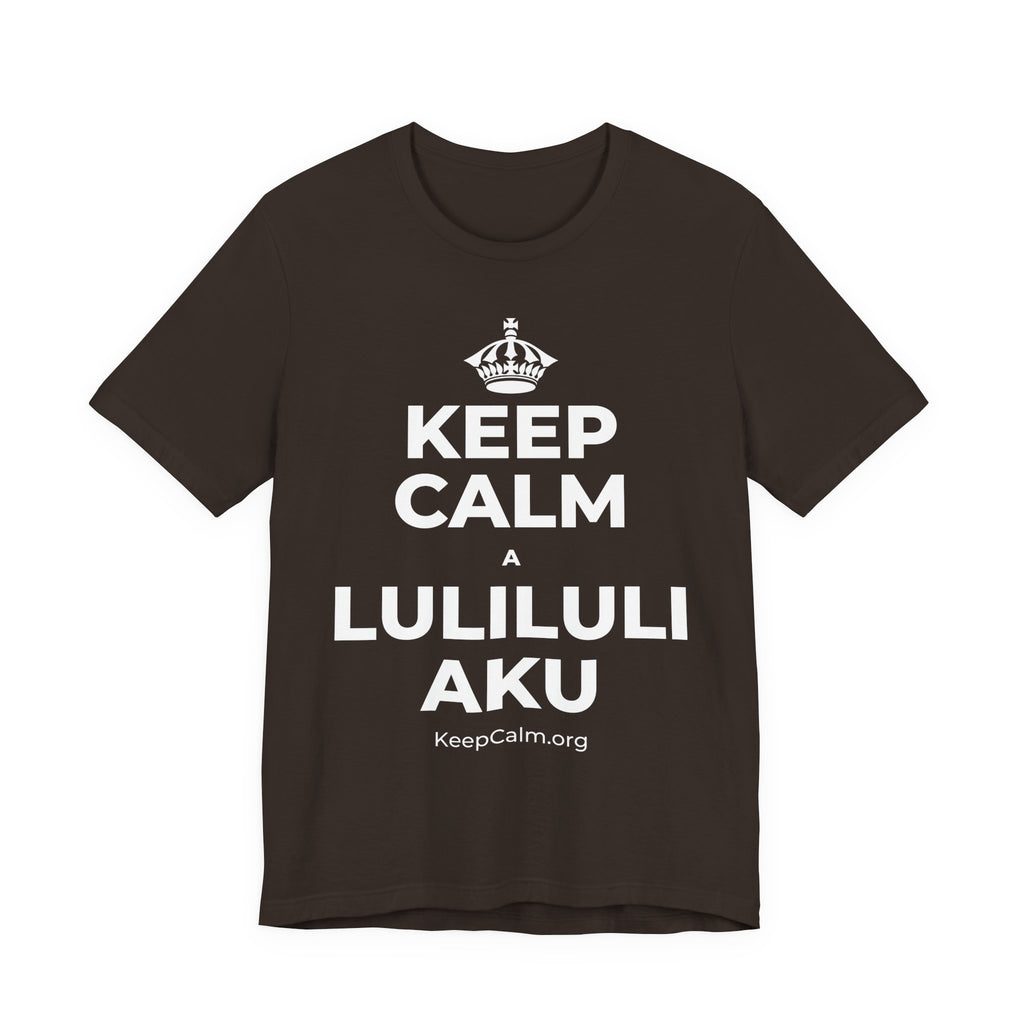 KEEP CALM A LULILULI AKU T-Shirt (Soft Cream–Heather Mauve)