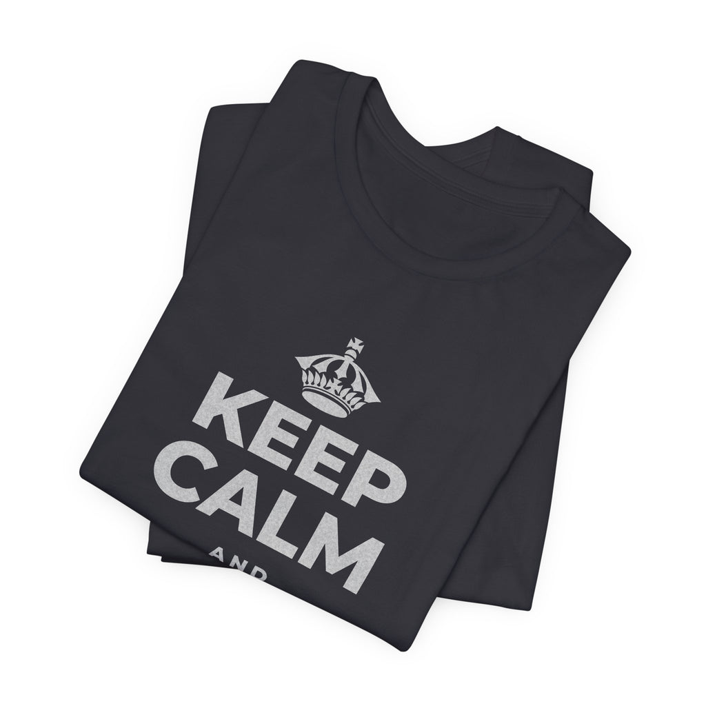 KEEP CALM AND SAY IT TODAY T-Shirt (Baby Blue–Silver)