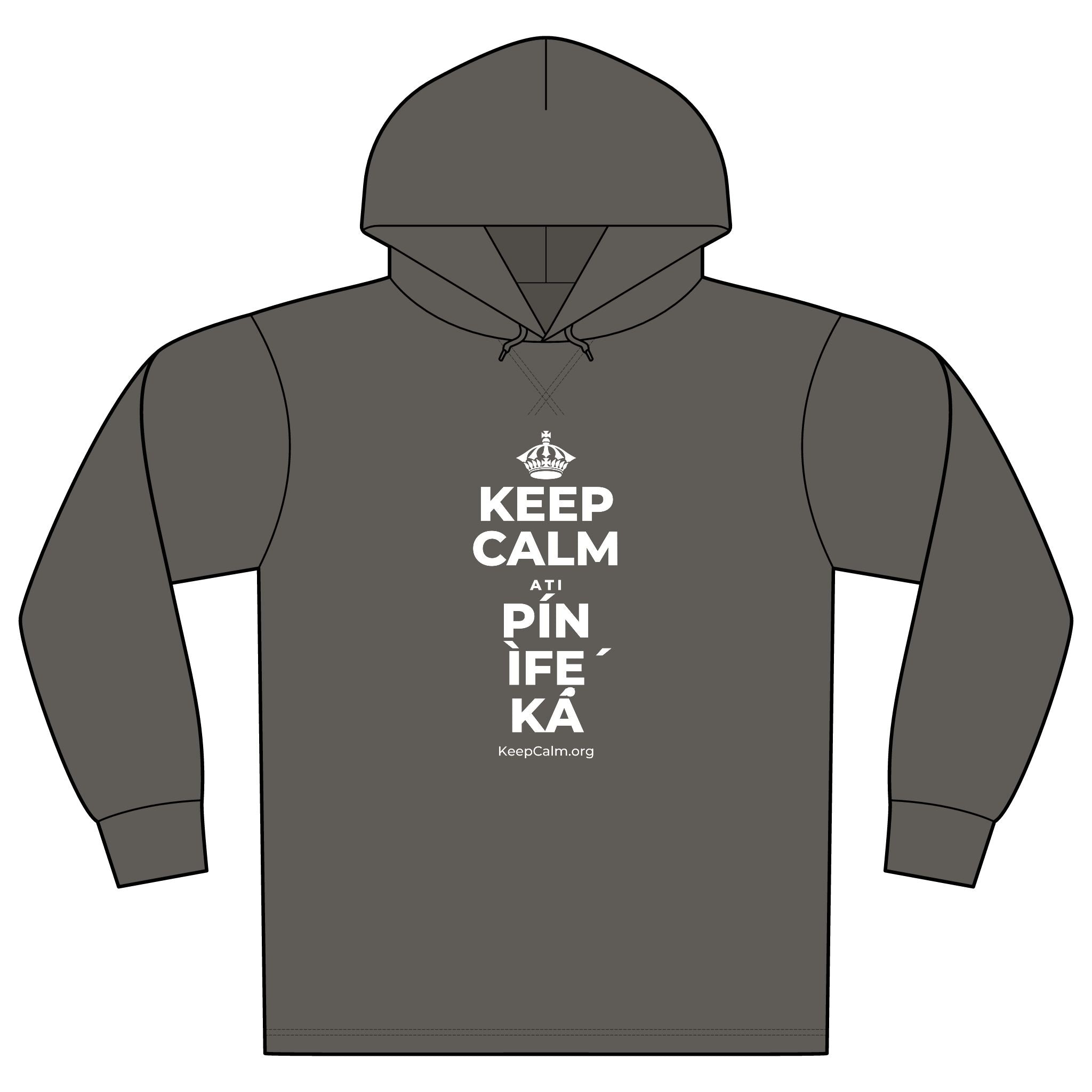 KEEP CALM ATI PÍN ÌFẸ́ KÁ Organic Hoodie Tee