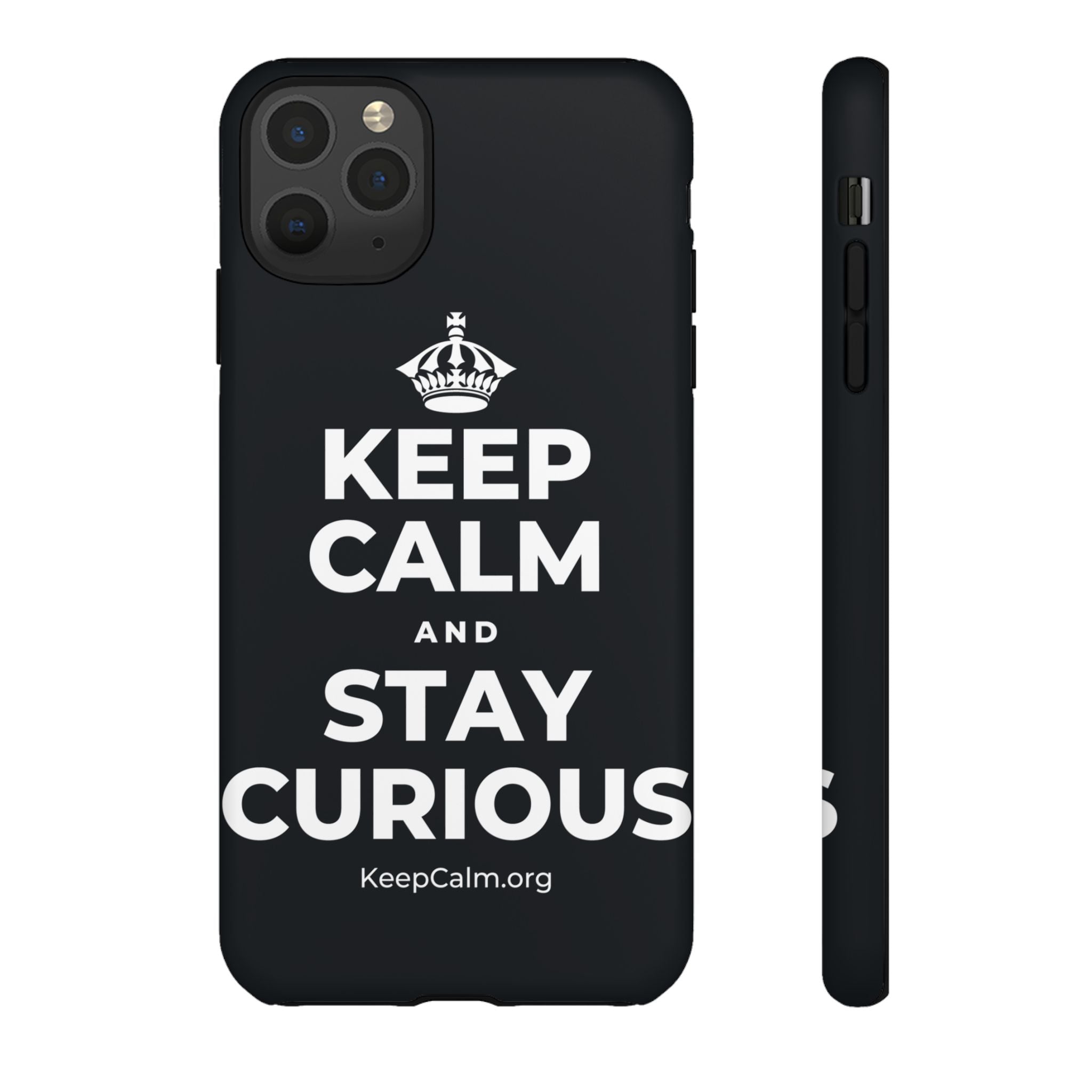 KEEP CALM AND STAY CURIOUS Phone Case (Dark)