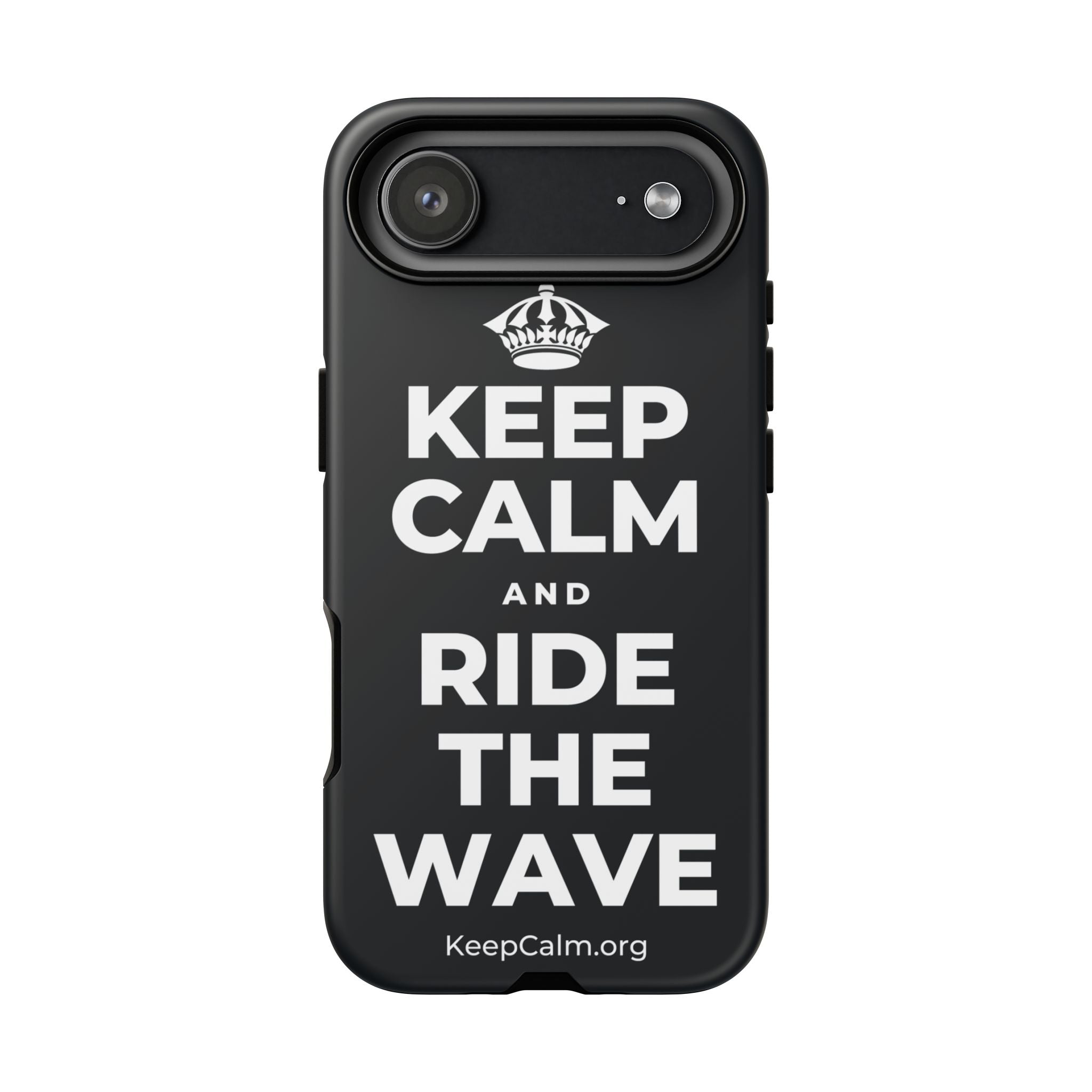 KEEP CALM AND RIDE THE WAVE Phone Case (Dark)