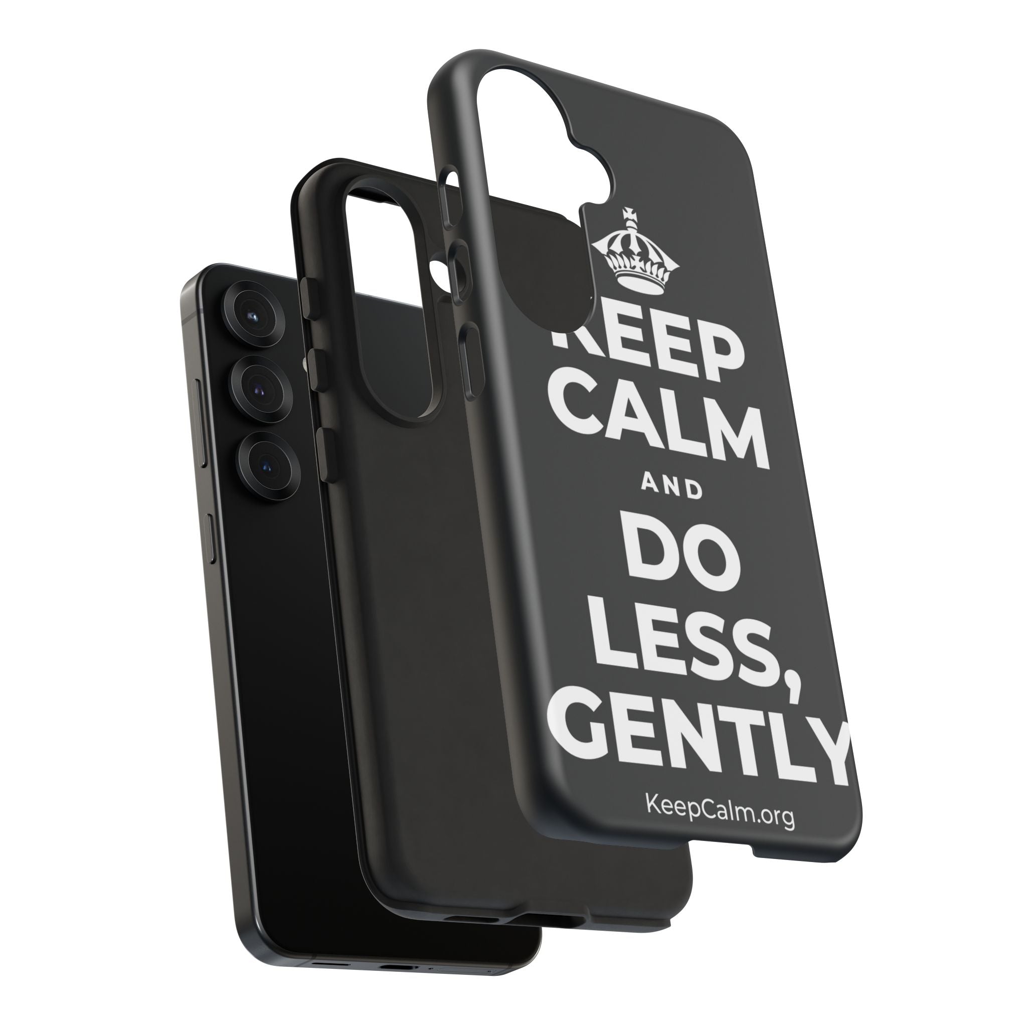 KEEP CALM AND DO LESS, GENTLY Phone Case (Dark)