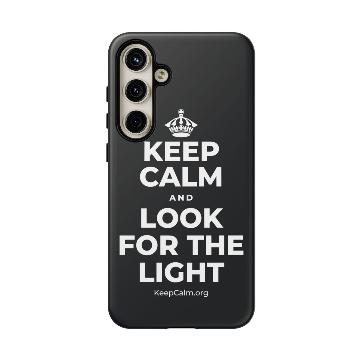 KEEP CALM AND LOOK FOR THE LIGHT Phone Case (Dark)