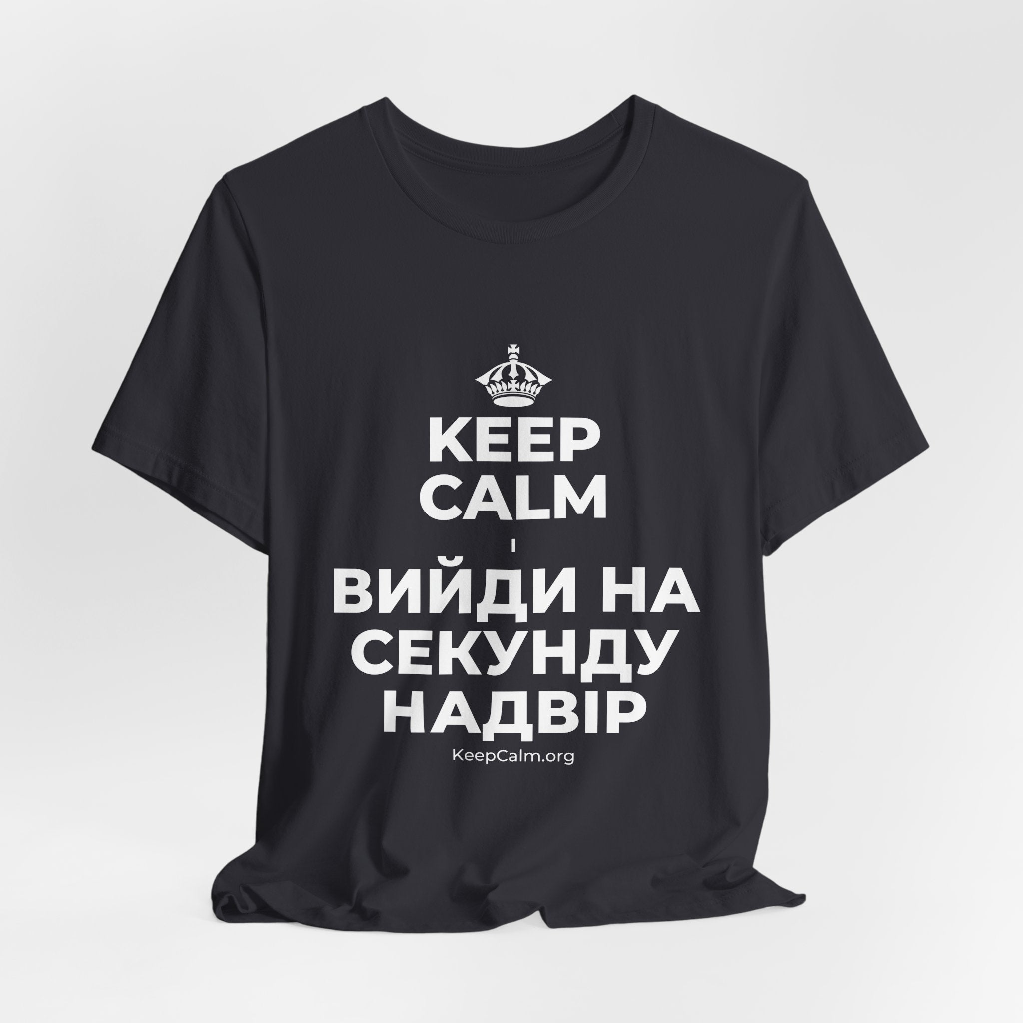 KEEP CALM І ВИЙДИ НА СЕКУНДУ НАДВІР T-Shirt (Baby Blue–Silver)