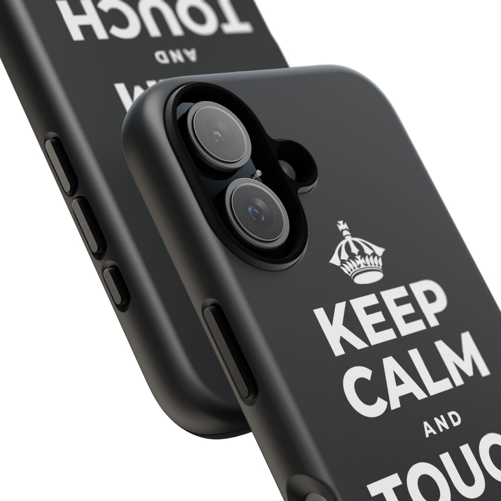 KEEP CALM AND TOUCH SOME GRASS Phone Case (Dark)