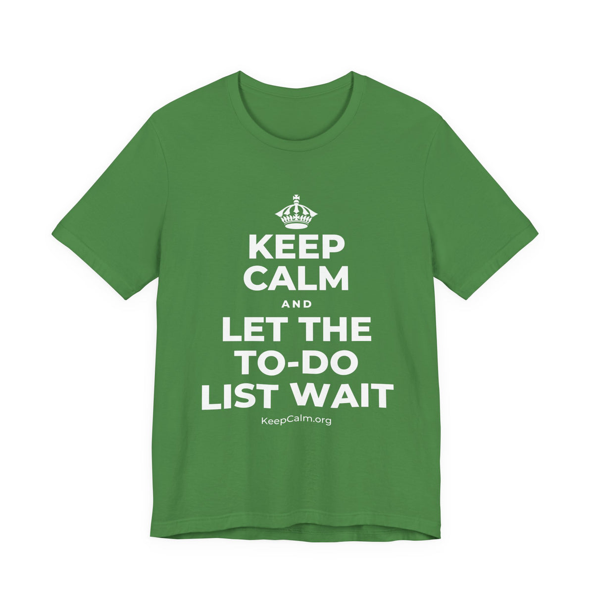 KEEP CALM AND LET THE TO-DO LIST WAIT T-Shirt (Baby Blue–Silver)