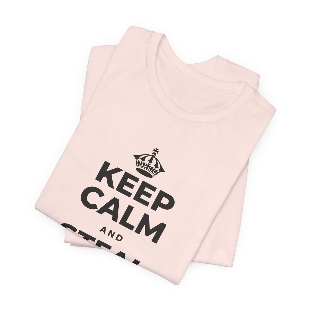KEEP CALM AND STEAL THE SHOW T-Shirt (Soft Cream–Heather Mauve)