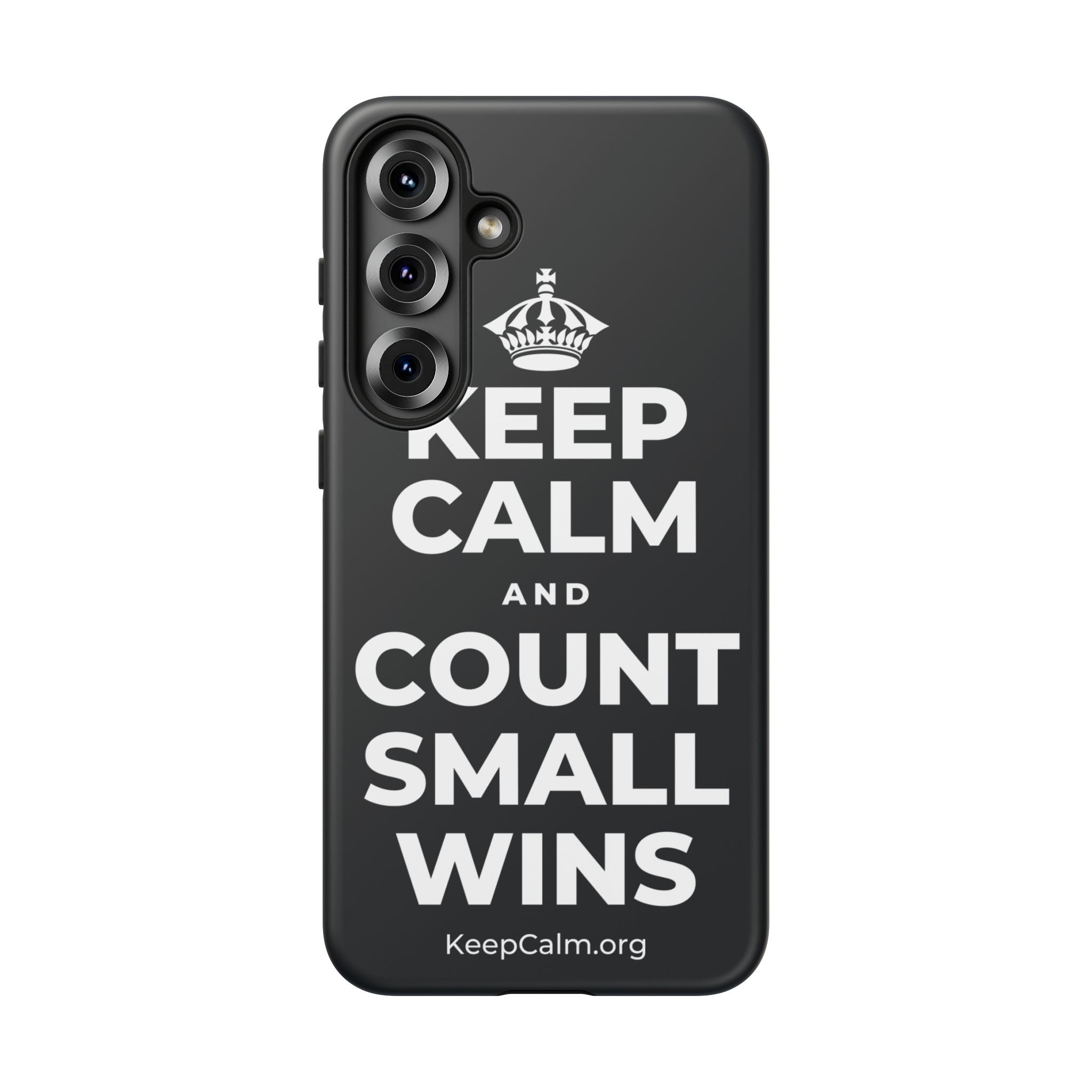 KEEP CALM AND COUNT SMALL WINS Phone Case (Dark)