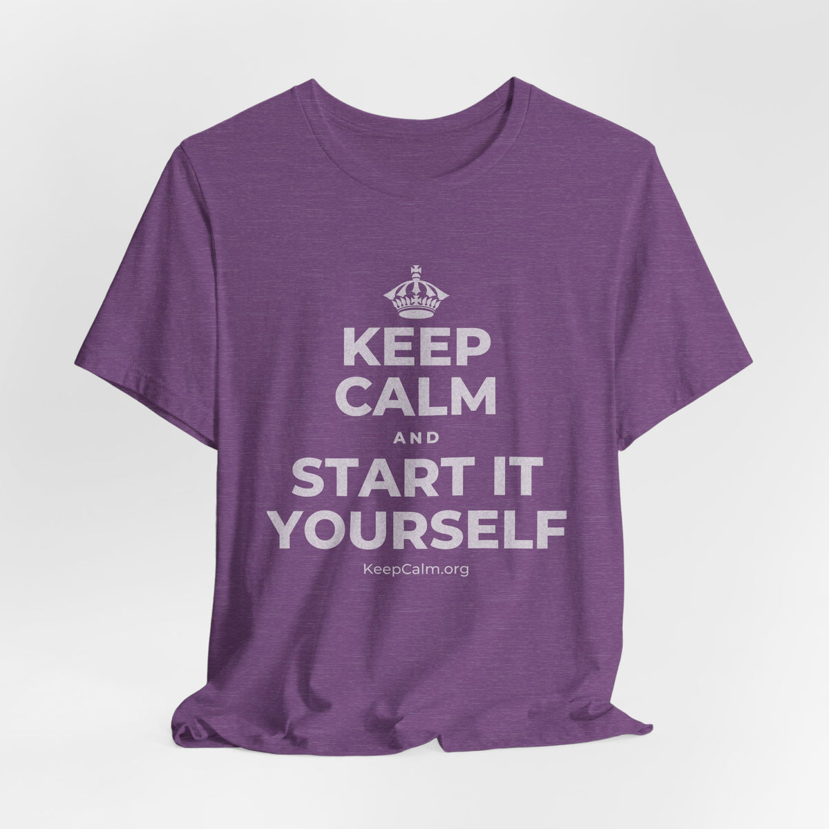 KEEP CALM AND START IT YOURSELF T-Shirt (Baby Blue–Silver)