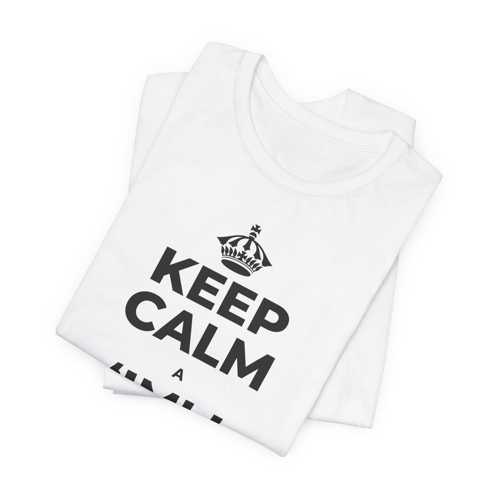 KEEP CALM A ʻIMI I KOU MĀLIE T-Shirt (White–Asphalt)