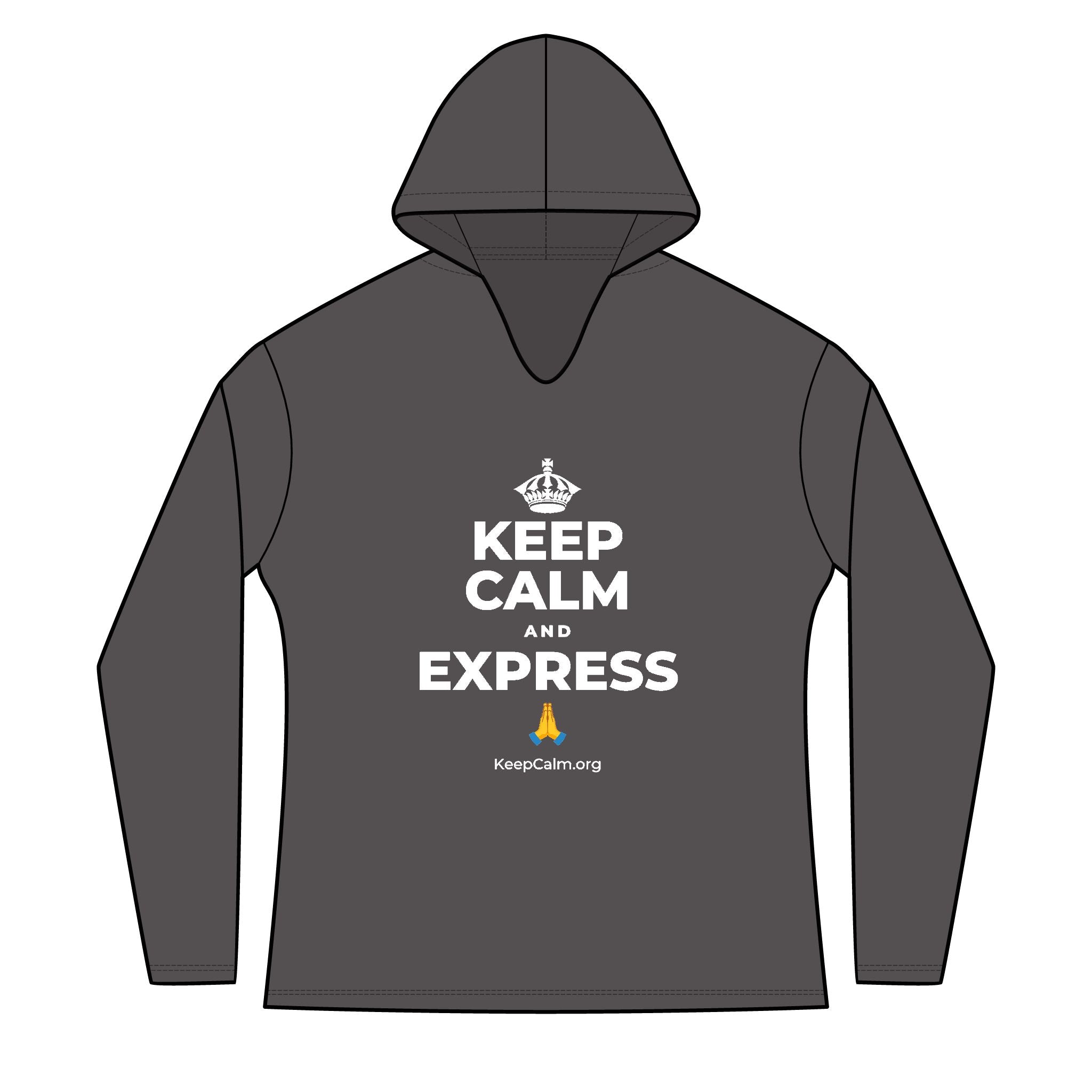KEEP CALM AND EXPRESS 🙏 Women's Long Sleeve Hoodie