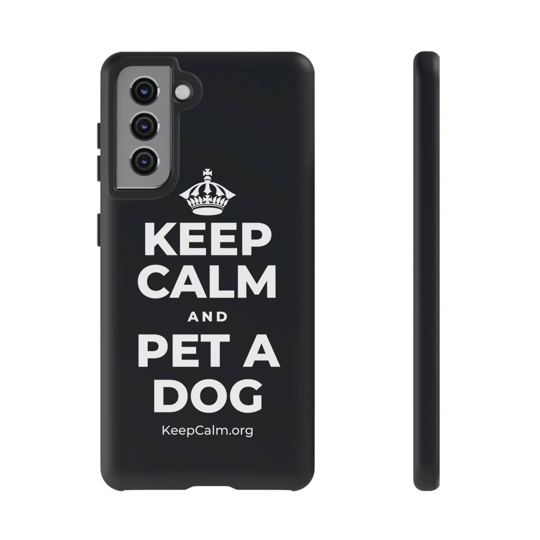 KEEP CALM AND PET A DOG Phone Case (Dark)