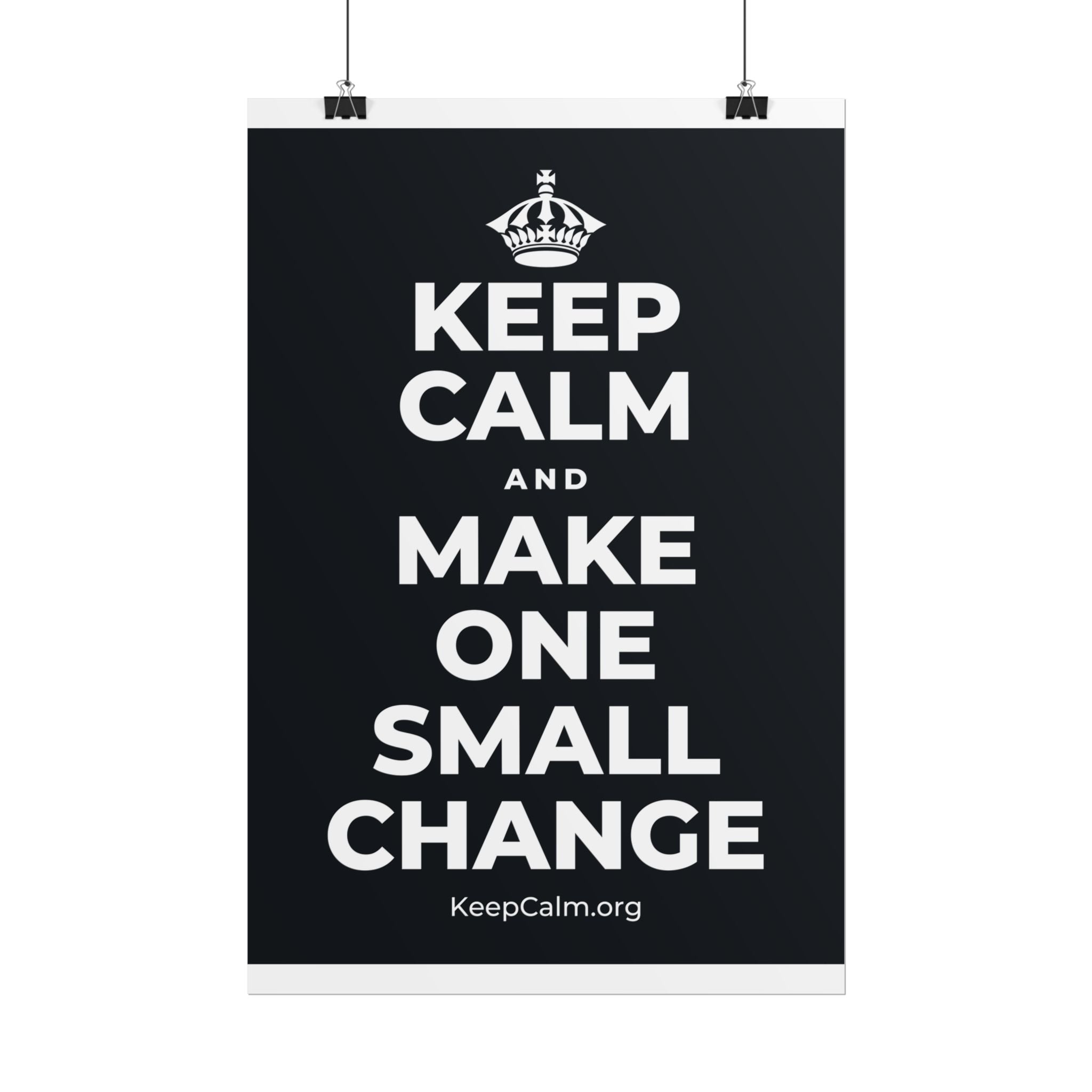 KEEP CALM AND MAKE ONE SMALL CHANGE Poster (Dark)