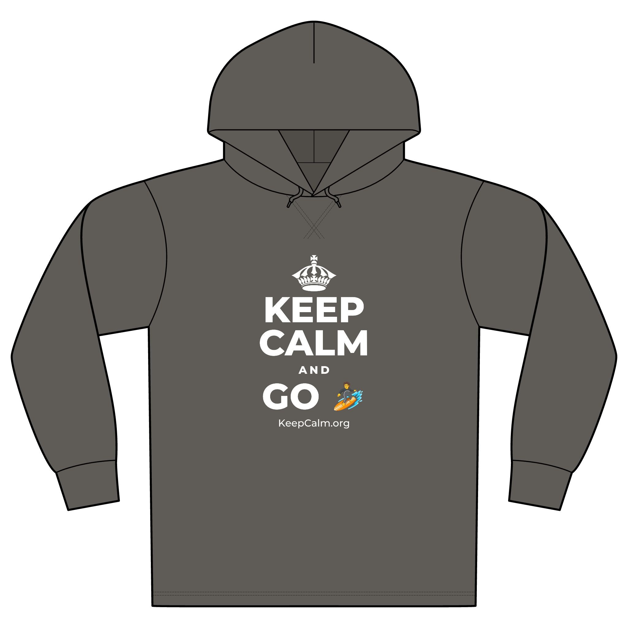 KEEP CALM AND GO 🏄 Organic Hoodie Tee